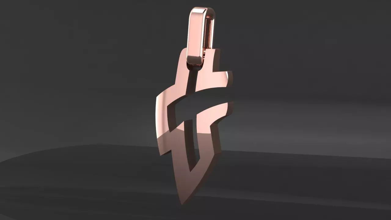 Cross Pendant 3D print model_1