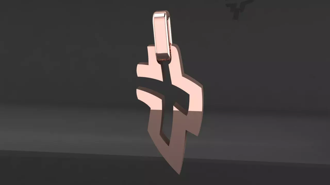 Cross Pendant 3D print model_5