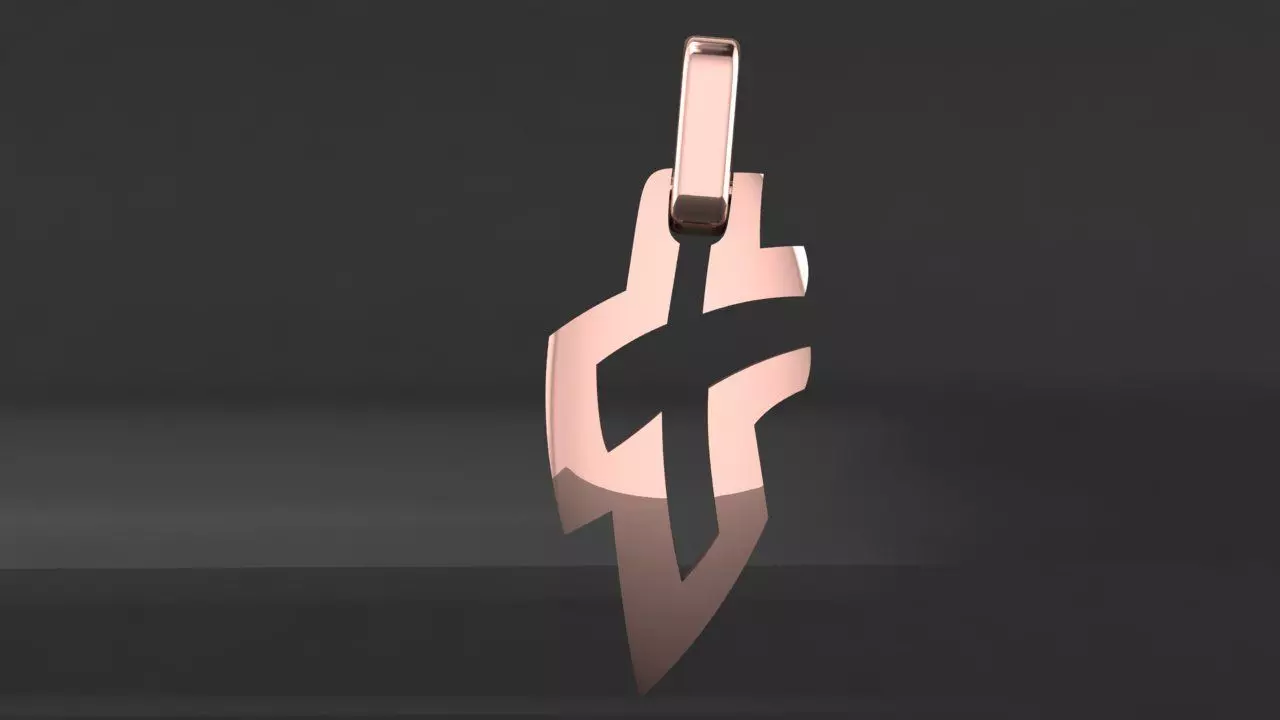 Cross Pendant 3D print model_0