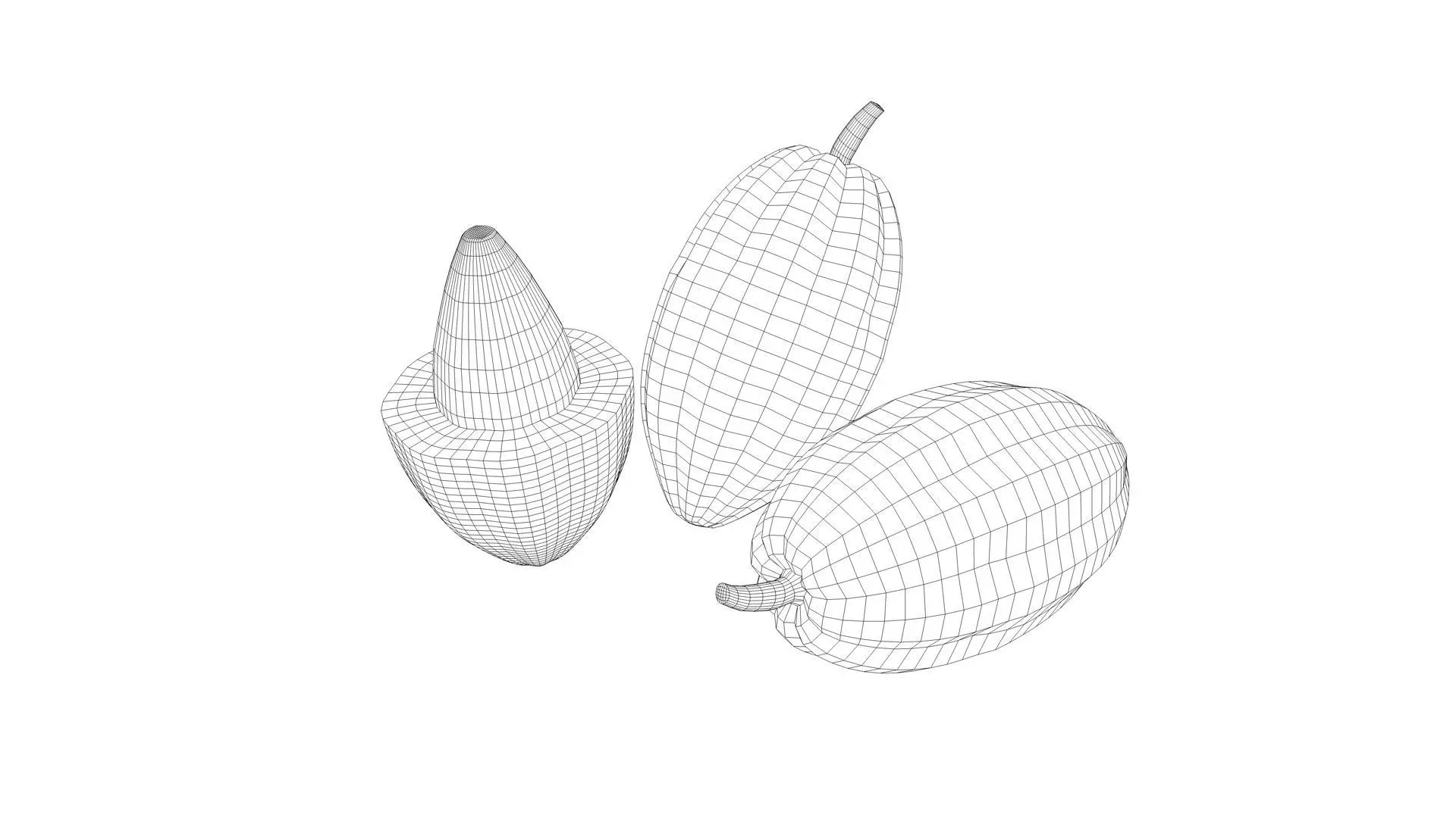 Mega Fruits 3D Model Collection Low-poly 3D model_86