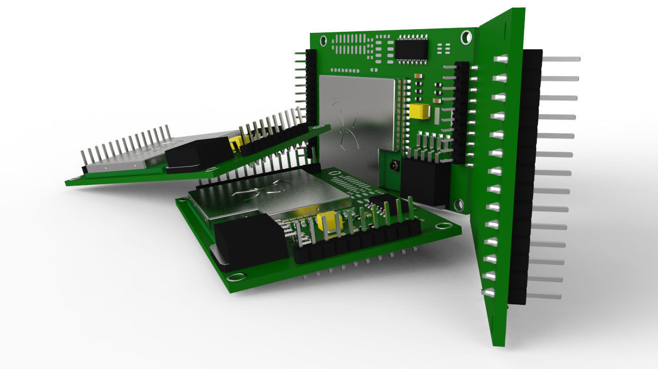 Electrical PCB Free 3D model_2
