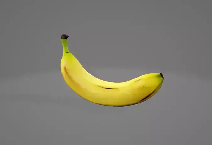 Banana  - Low Poly - Game Ready - GLB Format Low-poly 3D model