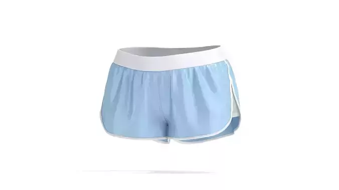 Blue Women Sport Shorts - fitness jersey panties