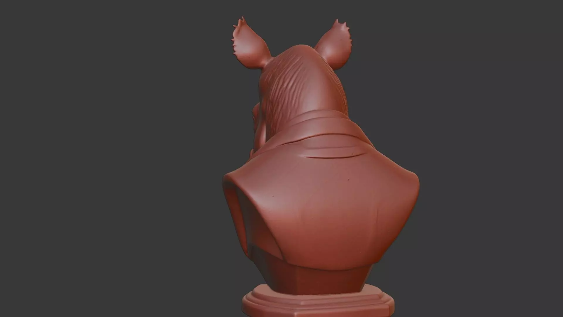 Rhino Bust 3D Model - STL Printable Wildlife Animal 3D print model_5