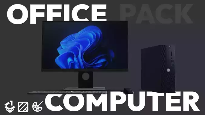 Office Computer Pack - Low Poly