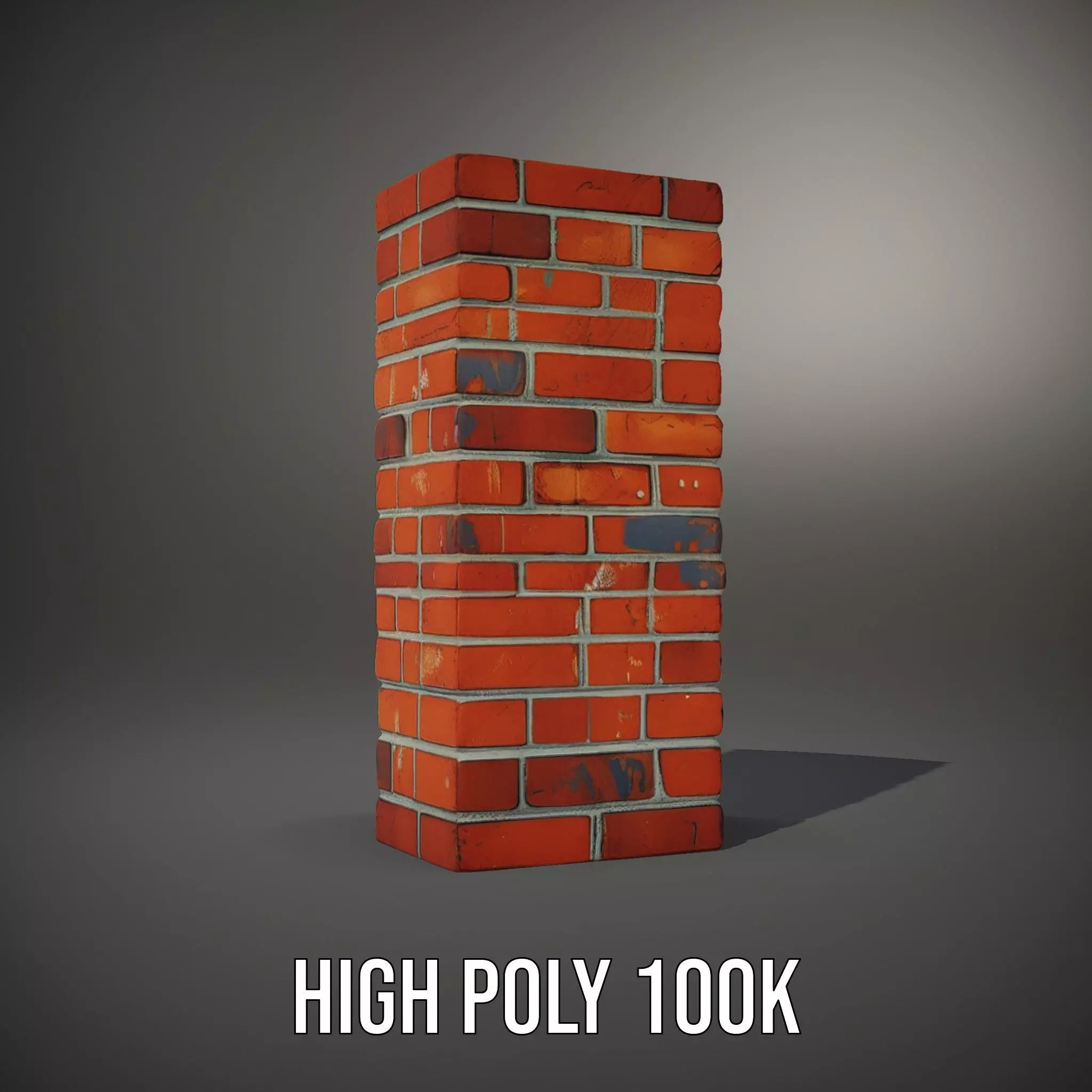 Red Brick Wall model pack Low-poly 3D model_32