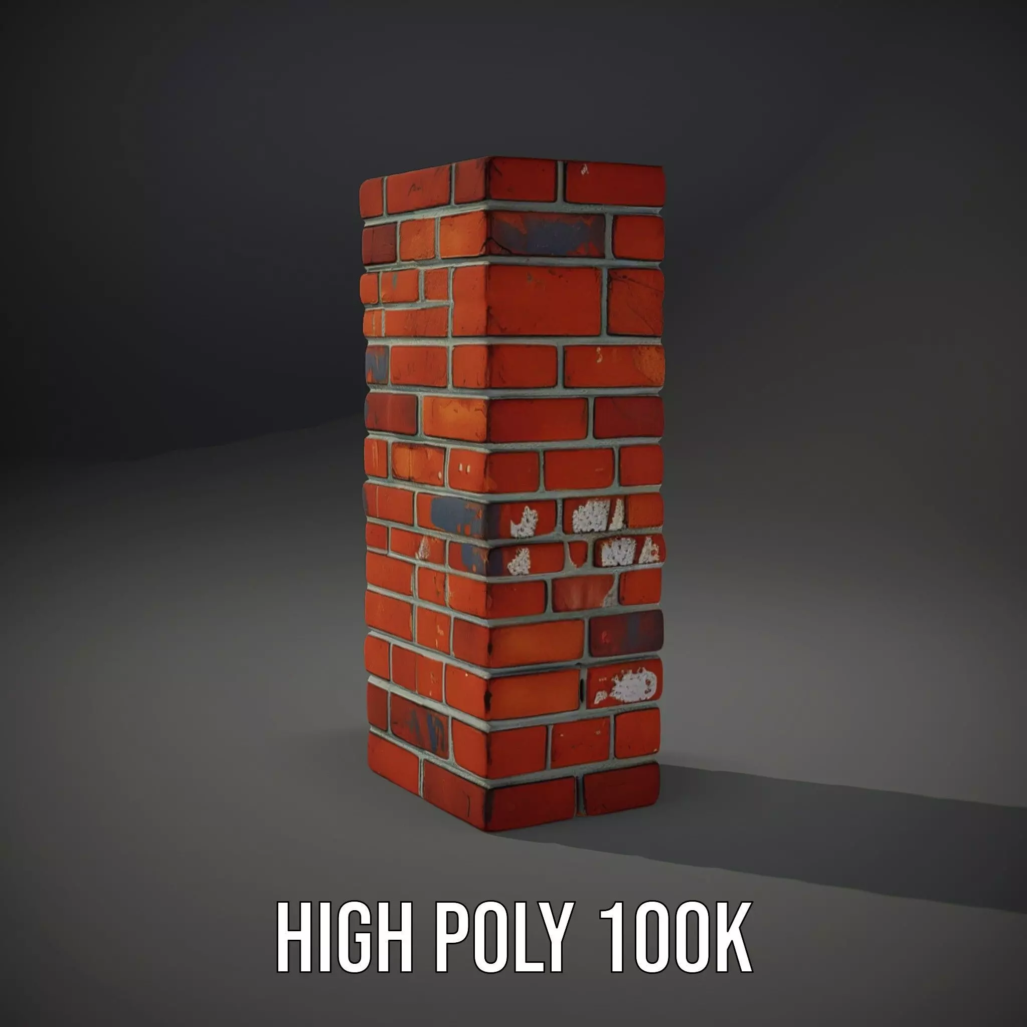 Red Brick Wall model pack Low-poly 3D model_35