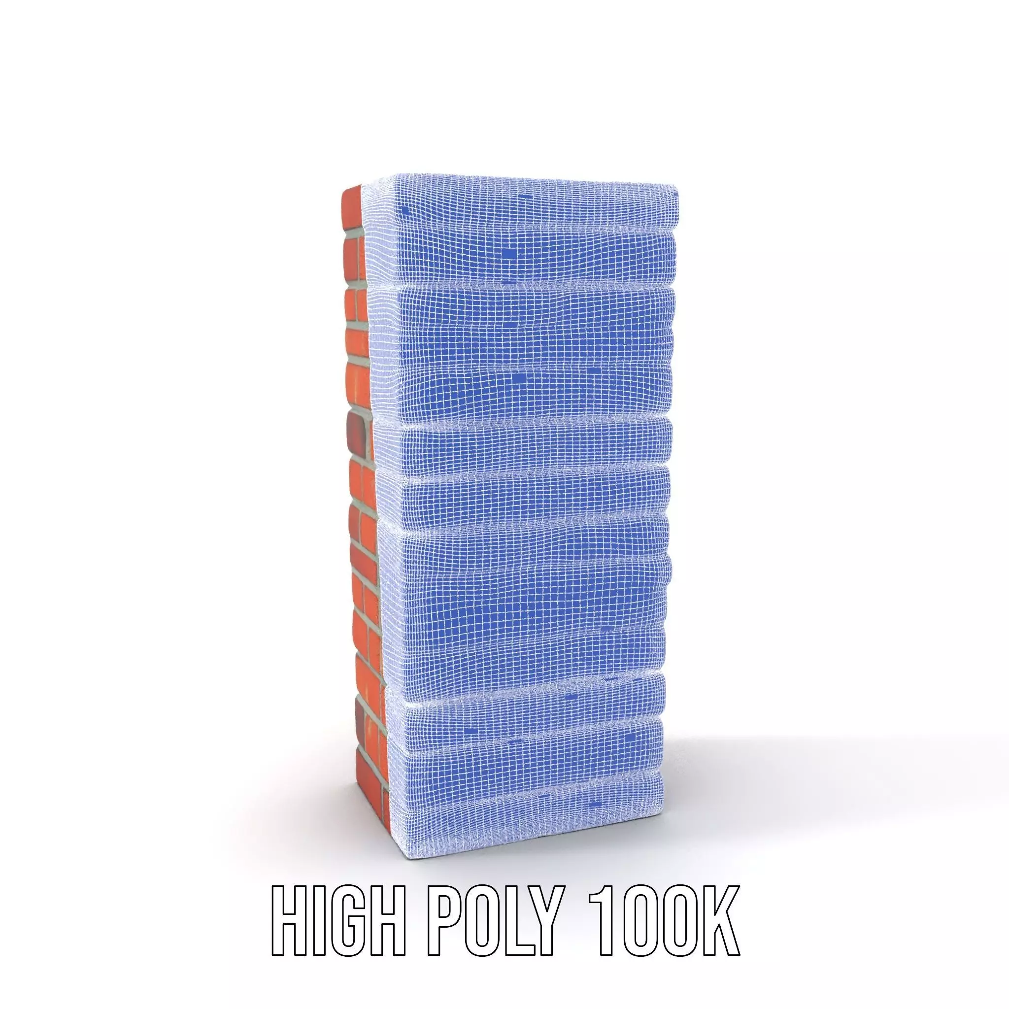 Red Brick Wall model pack Low-poly 3D model_5