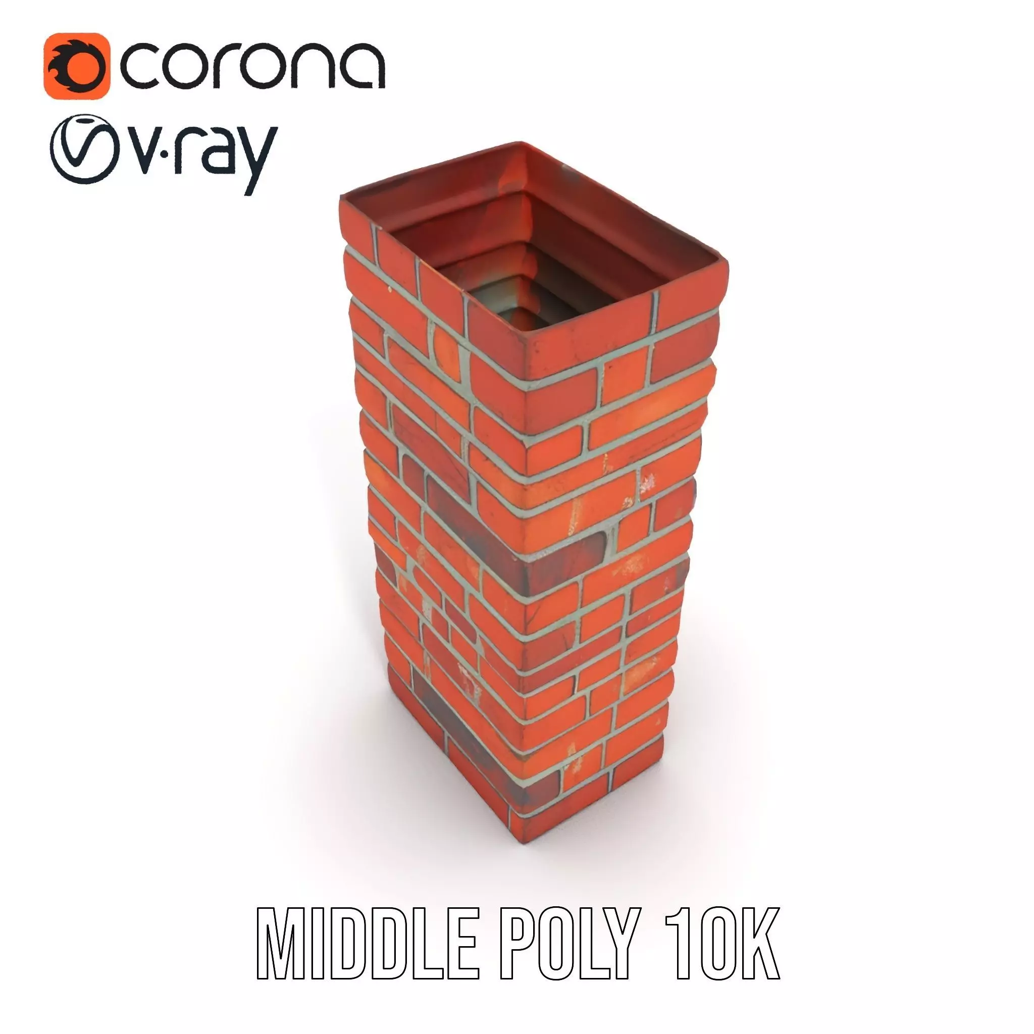 Red Brick Wall model pack Low-poly 3D model_24