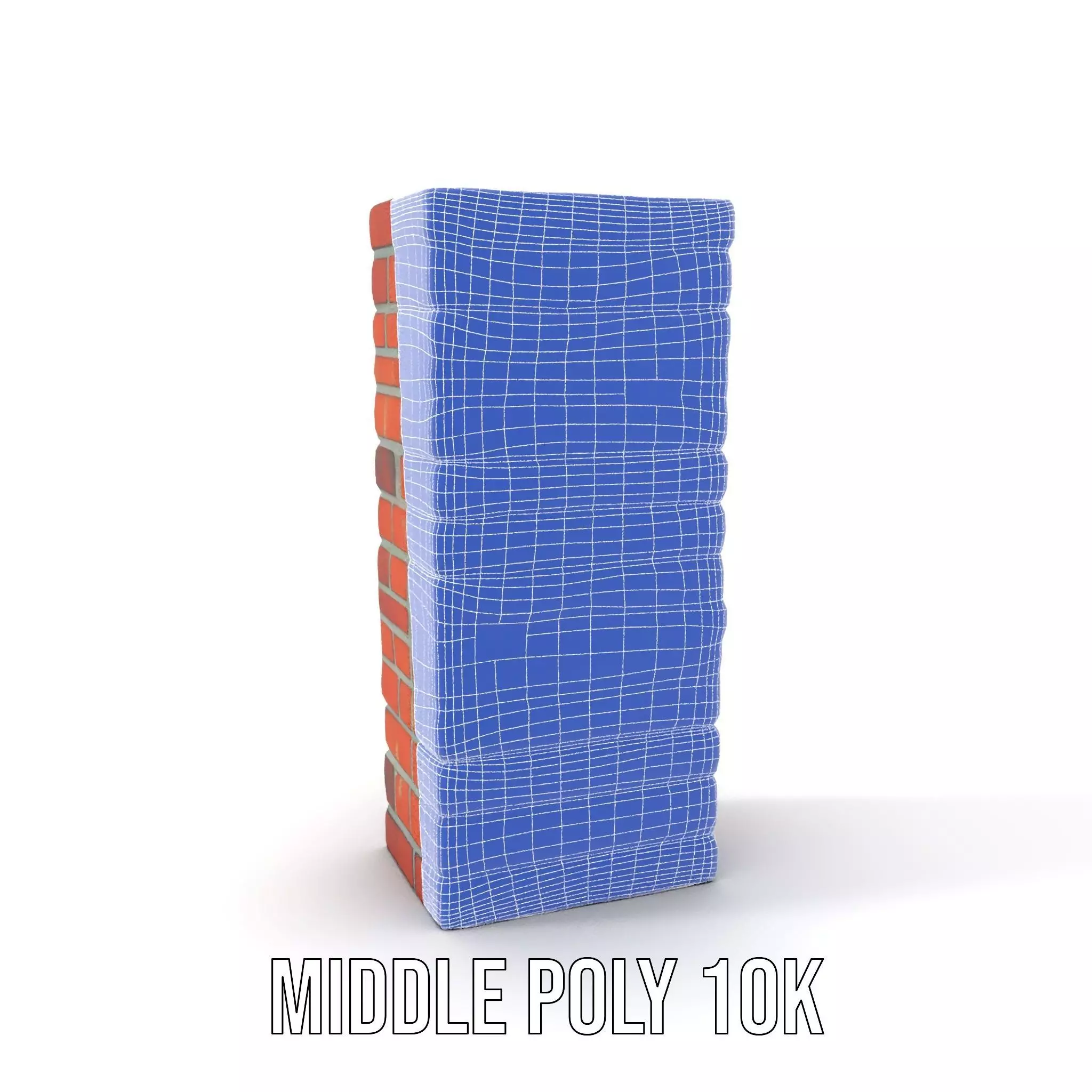 Red Brick Wall model pack Low-poly 3D model_6