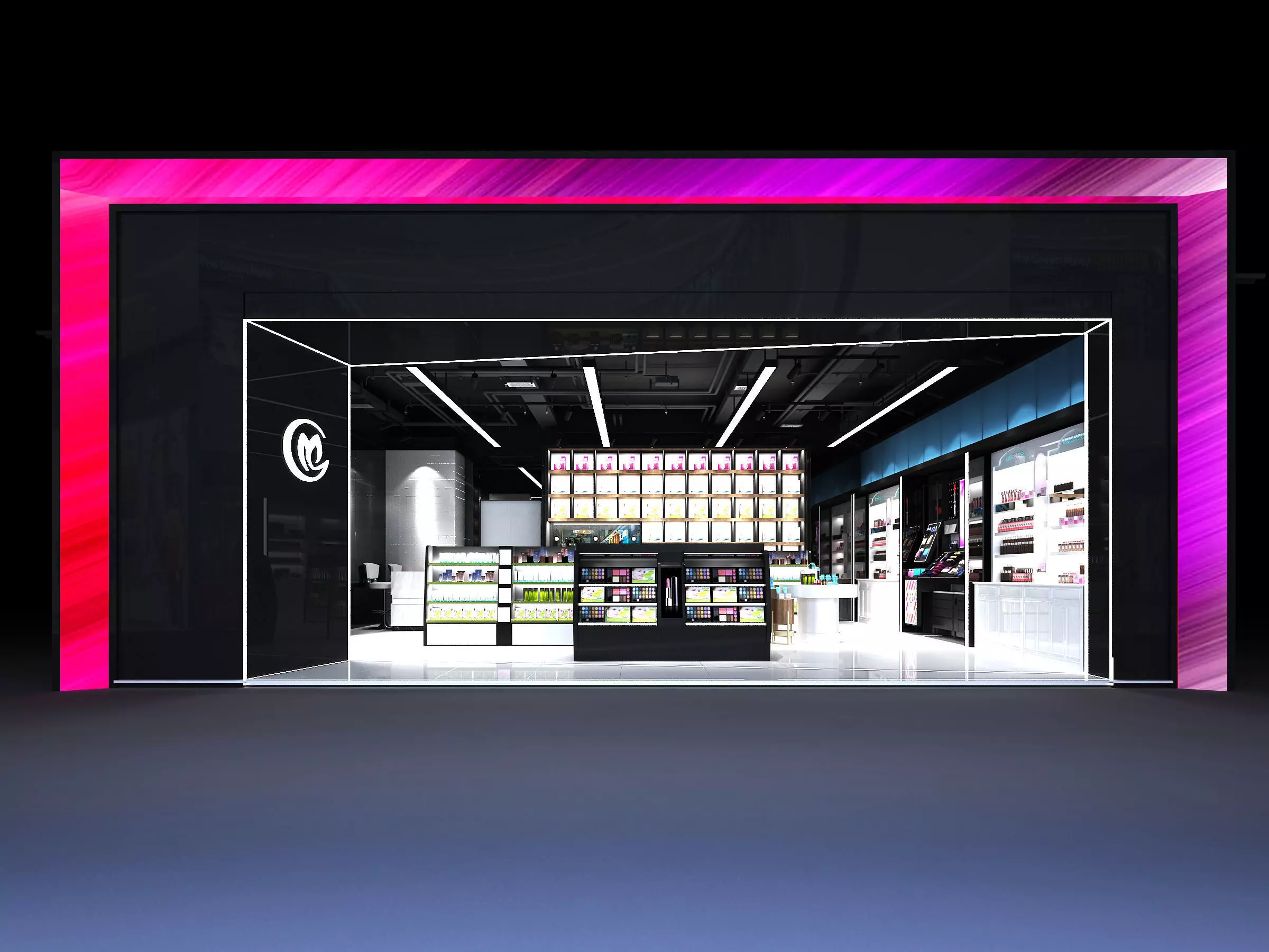 Cosmetics Store Low-poly 3D model_0