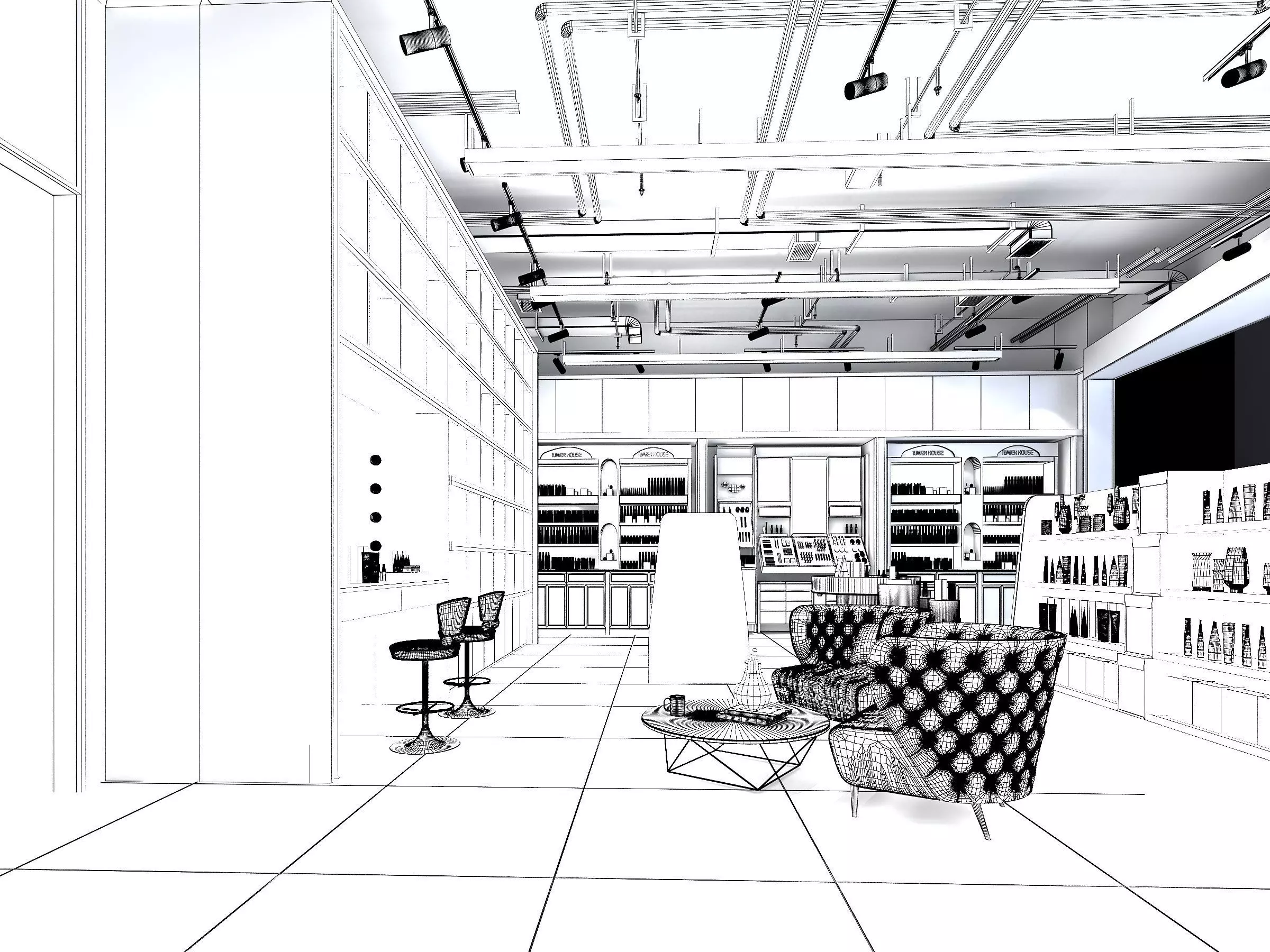 Cosmetics Store Low-poly 3D model_6