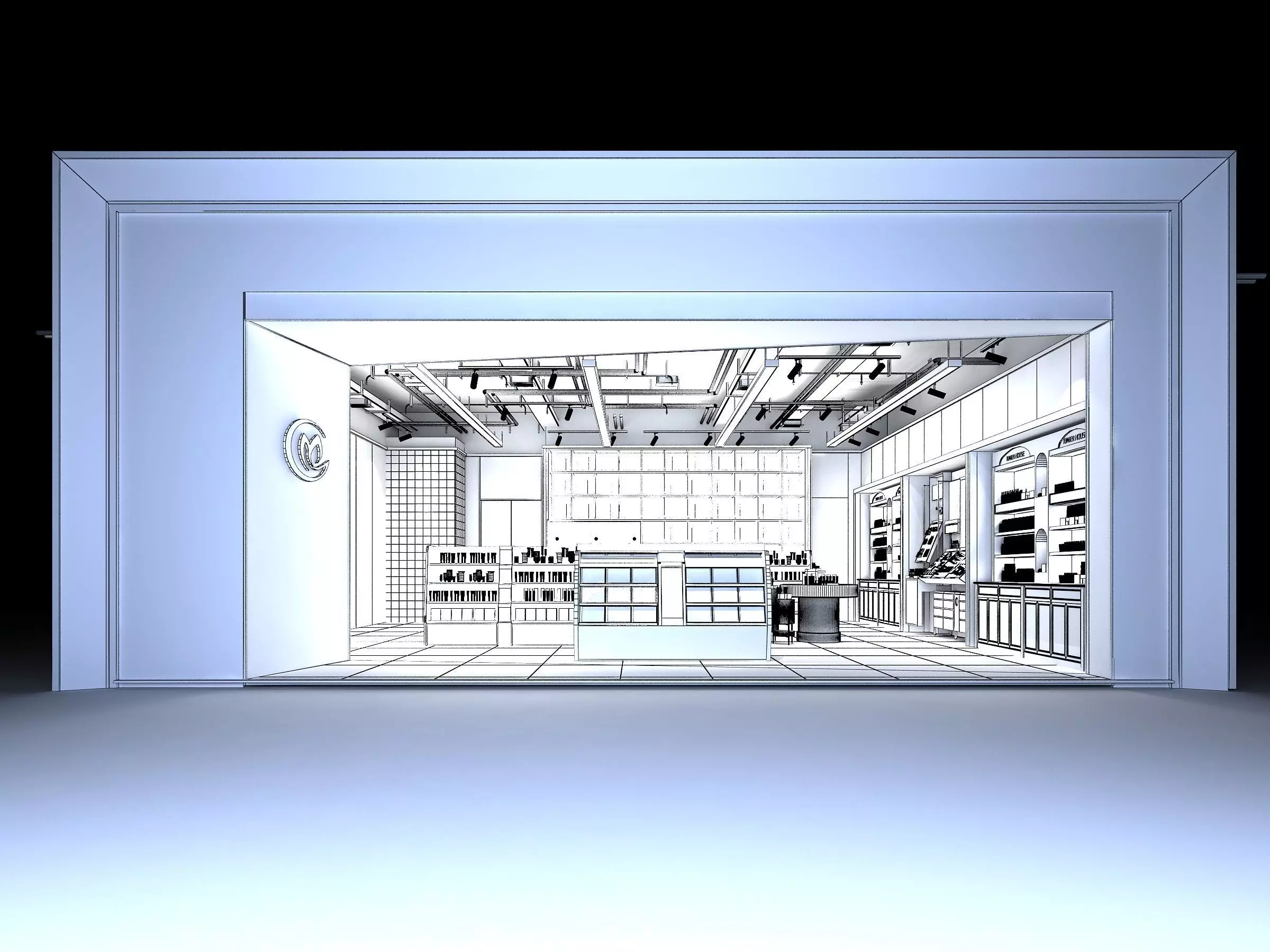 Cosmetics Store Low-poly 3D model_3