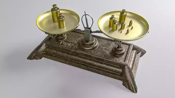 Vintage Weighing Scale with Weights