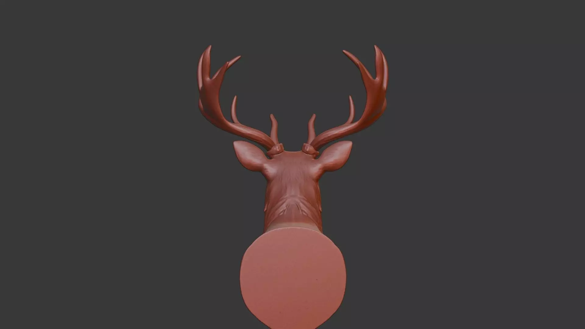 Deer Bust 3D Model - STL Printable Wildlife Animal 3D print model_5
