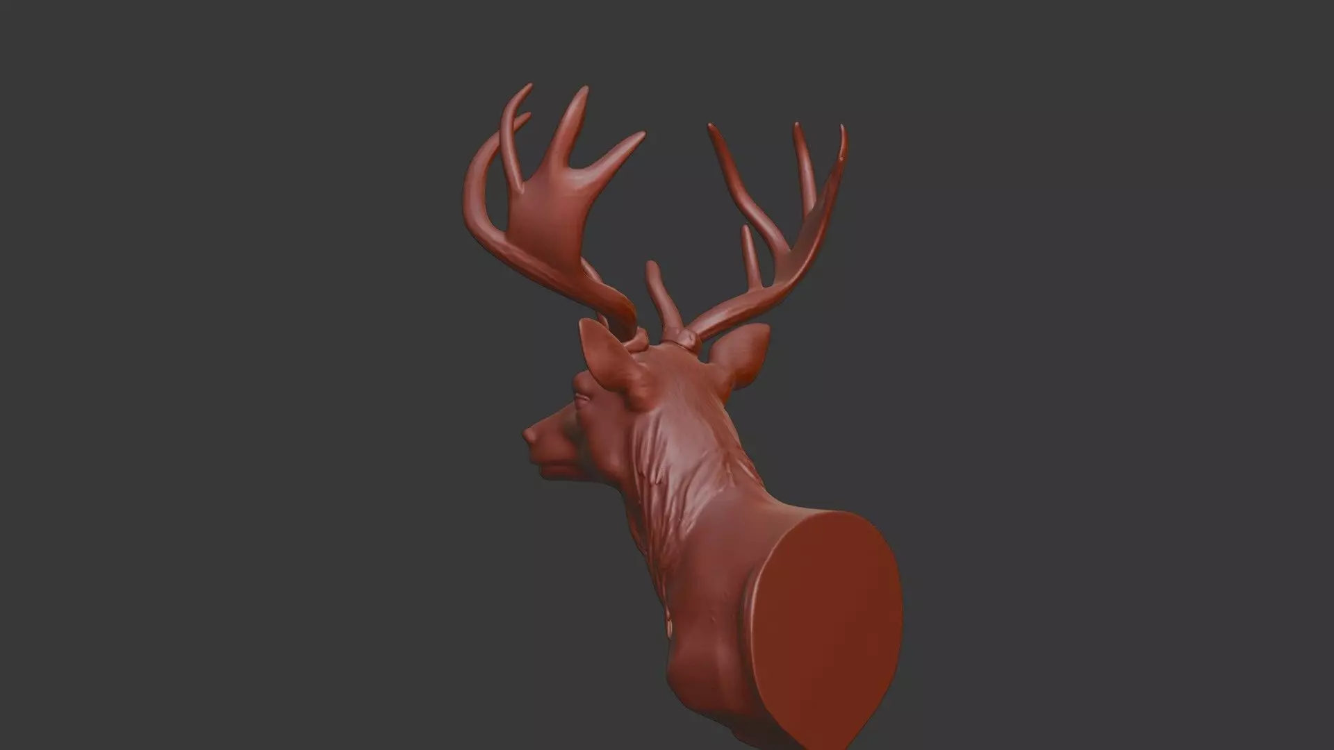 Deer Bust 3D Model - STL Printable Wildlife Animal 3D print model_4
