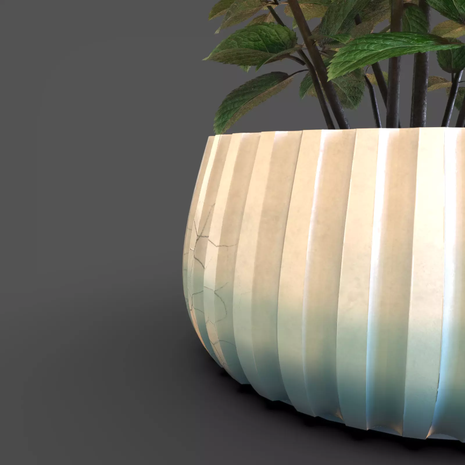 Mint Plant Pot 3D model_5