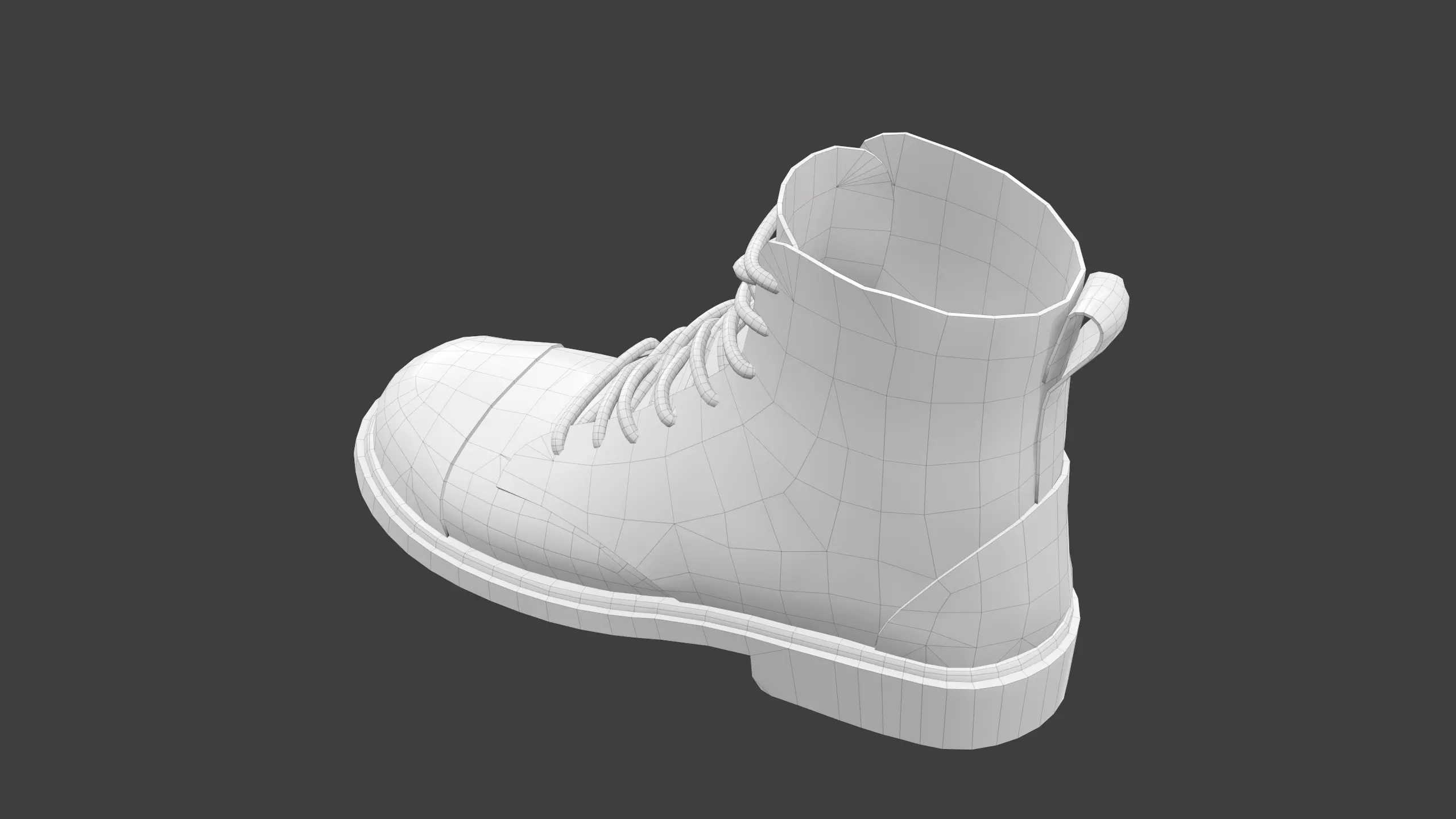 Realistic Leather Boot 3D Model Low-poly 3D model_5