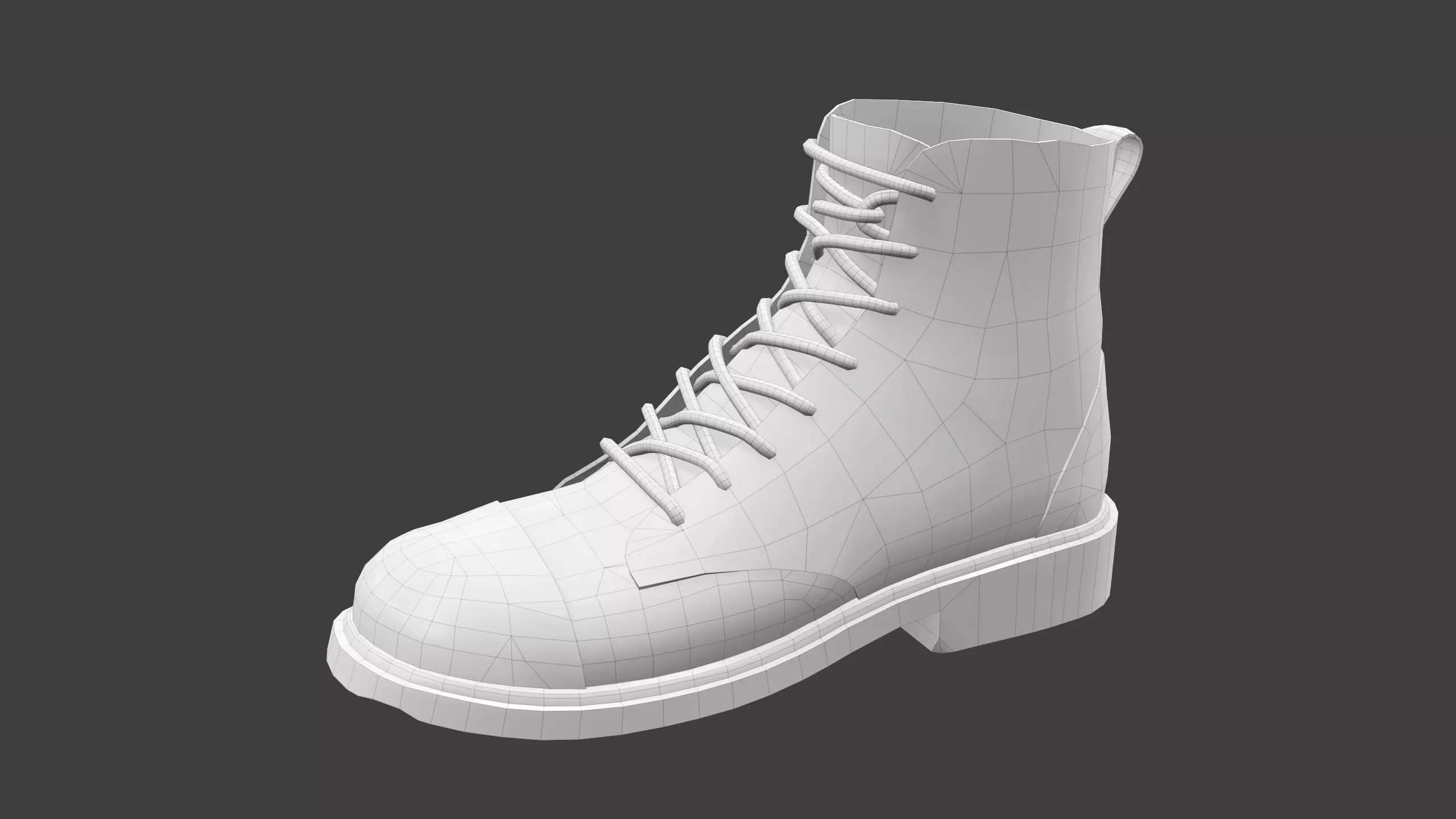 Realistic Leather Boot 3D Model Low-poly 3D model_3