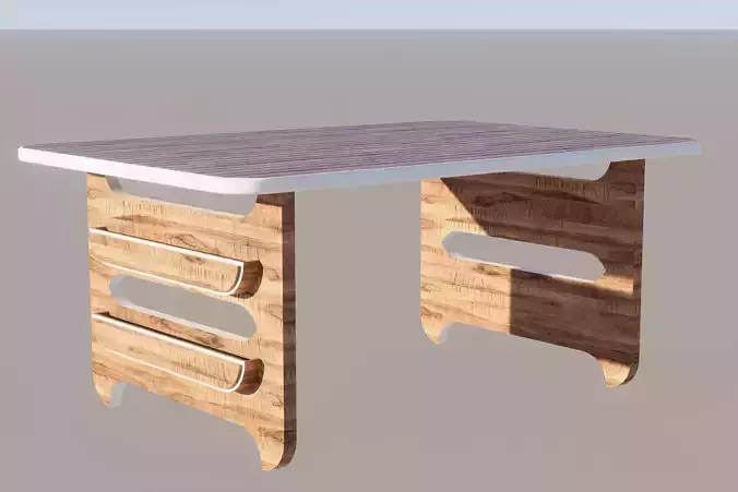 Table with leg pockets