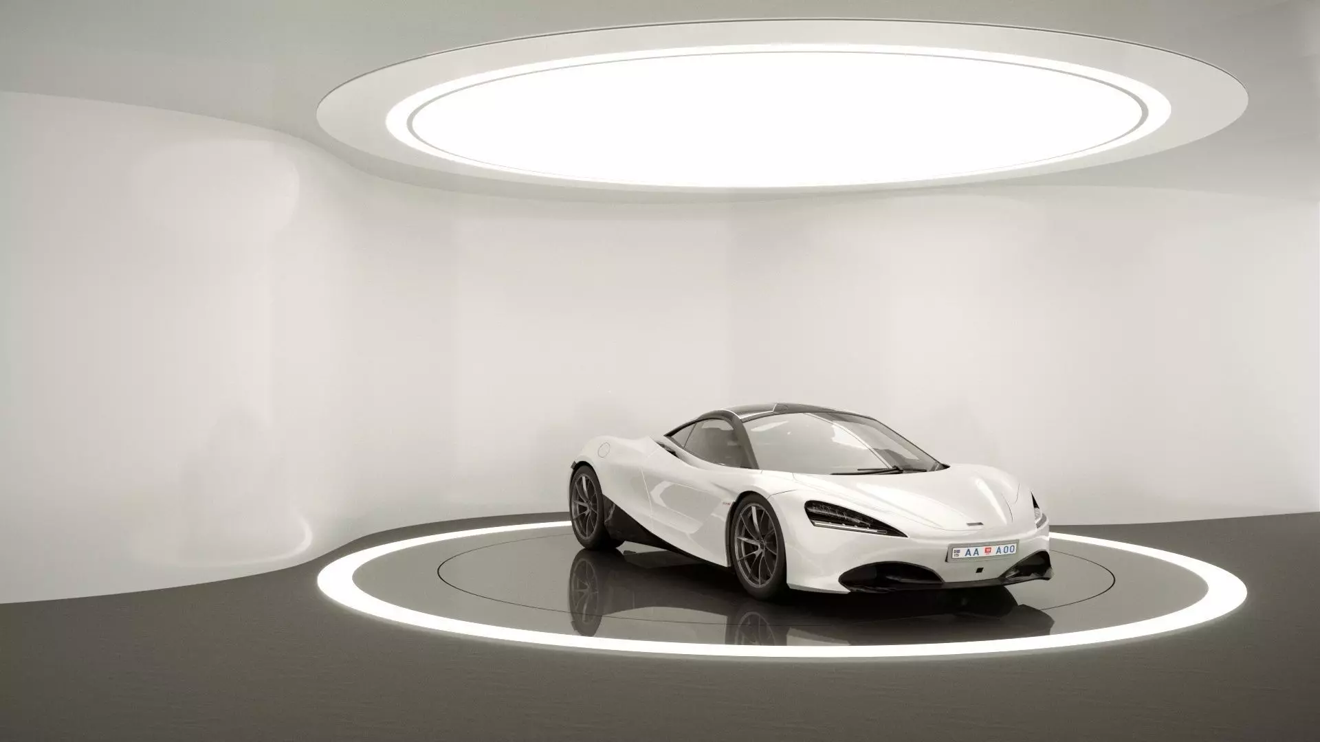 showroom-rounded form white -corona 2019 3D model_1