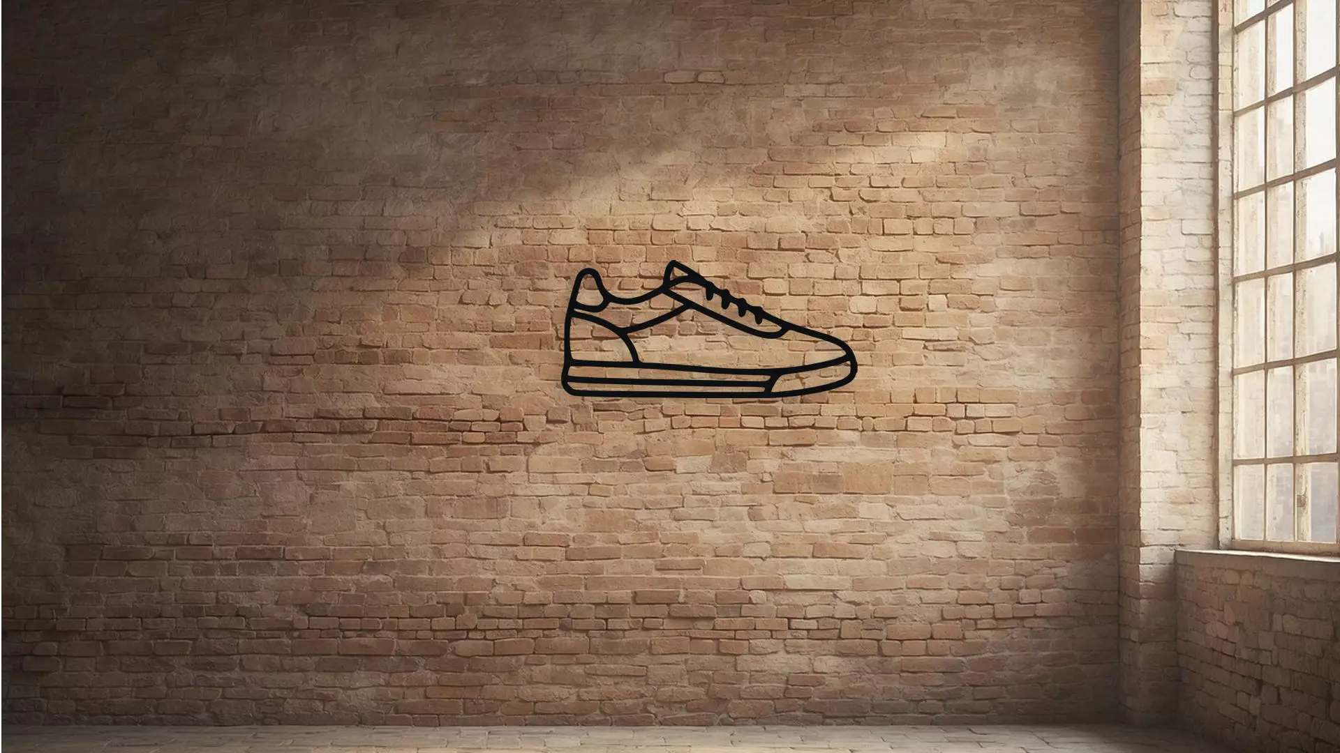 Sneaker Shoe Outline Wall Decor 3D model