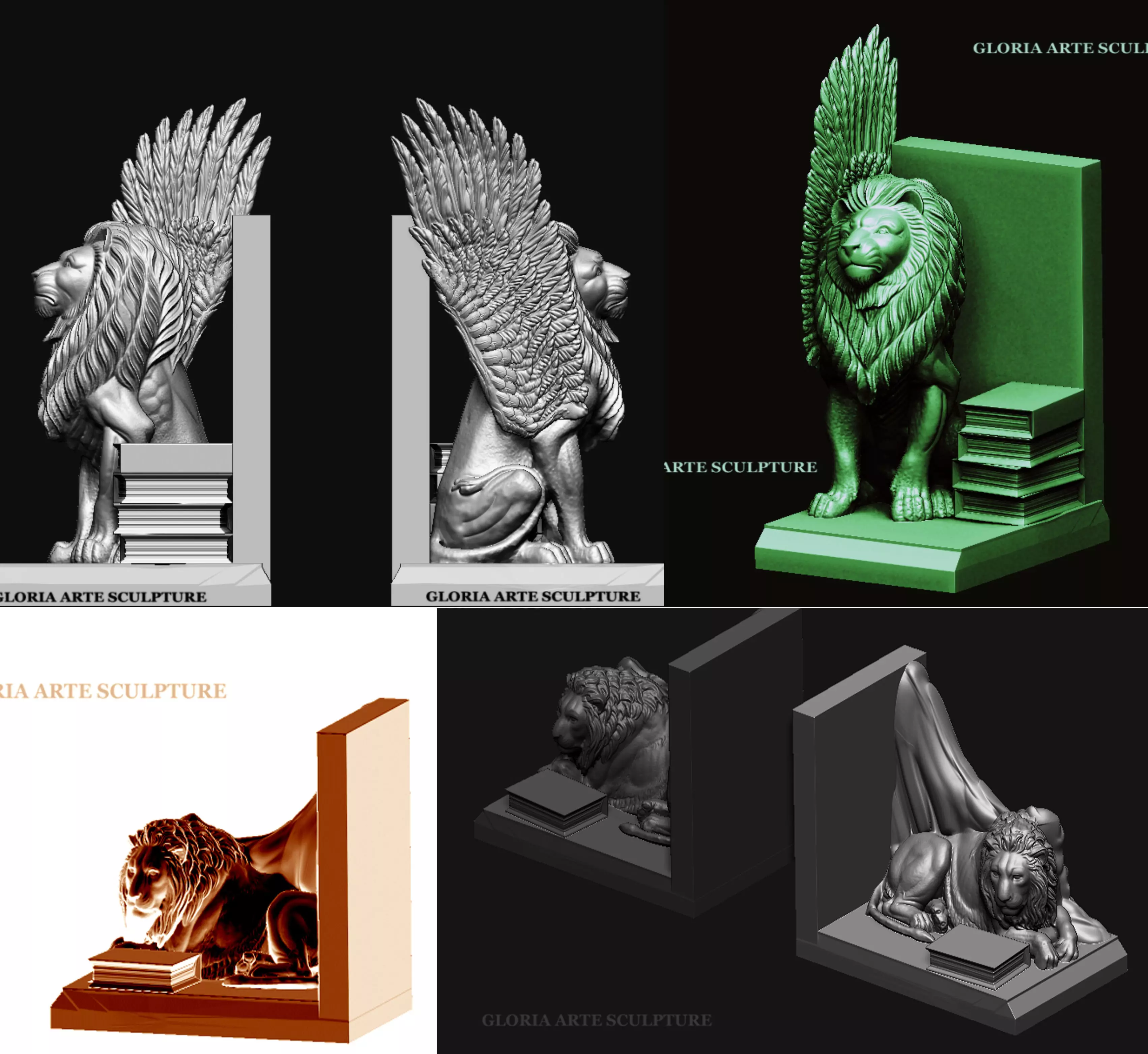 Il Leone del Libri -lion for books 3D print model