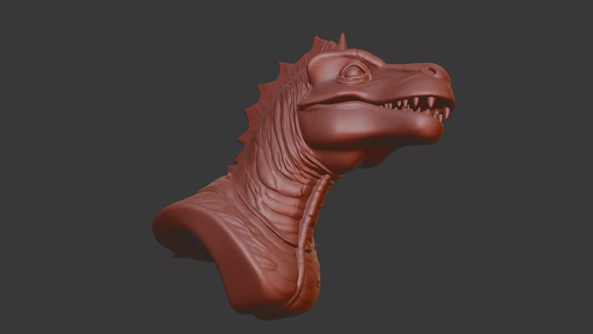 Dimetrodon Bust 3D Model - STL Printable Prehistoric Animal 3D print model_6