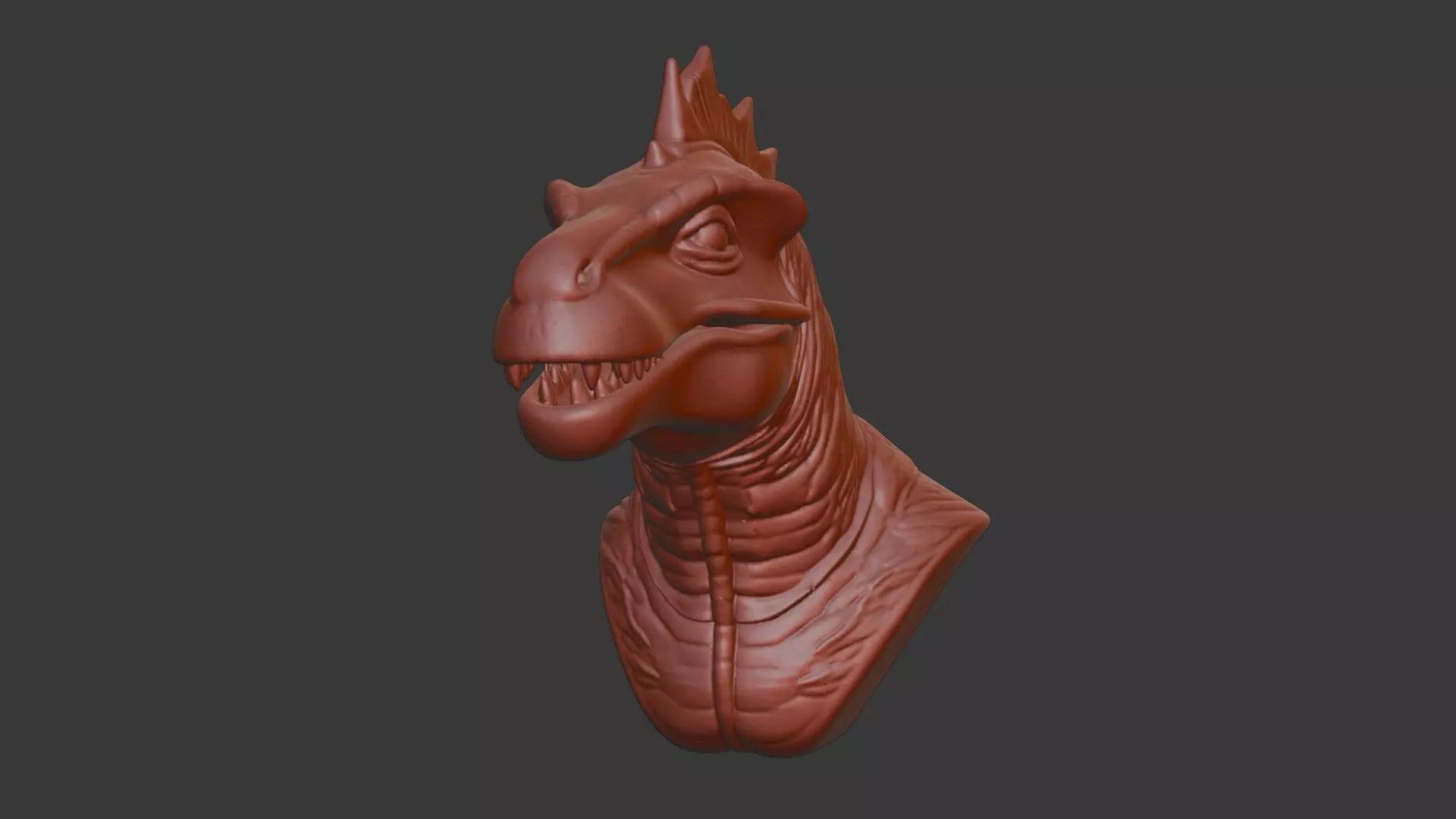 Dimetrodon Bust 3D Model - STL Printable Prehistoric Animal 3D print model_7