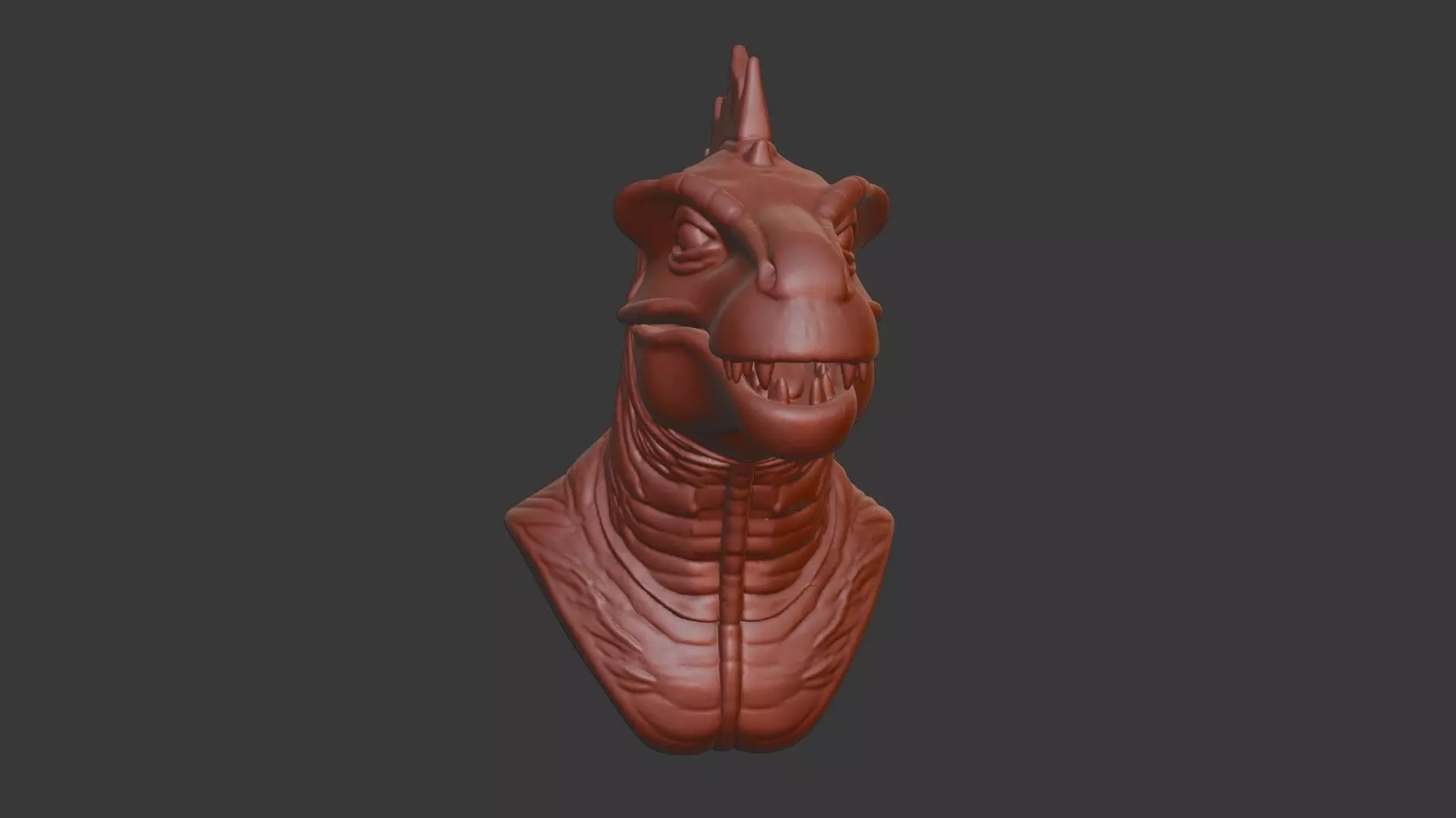 Dimetrodon Bust 3D Model - STL Printable Prehistoric Animal 3D print model_2