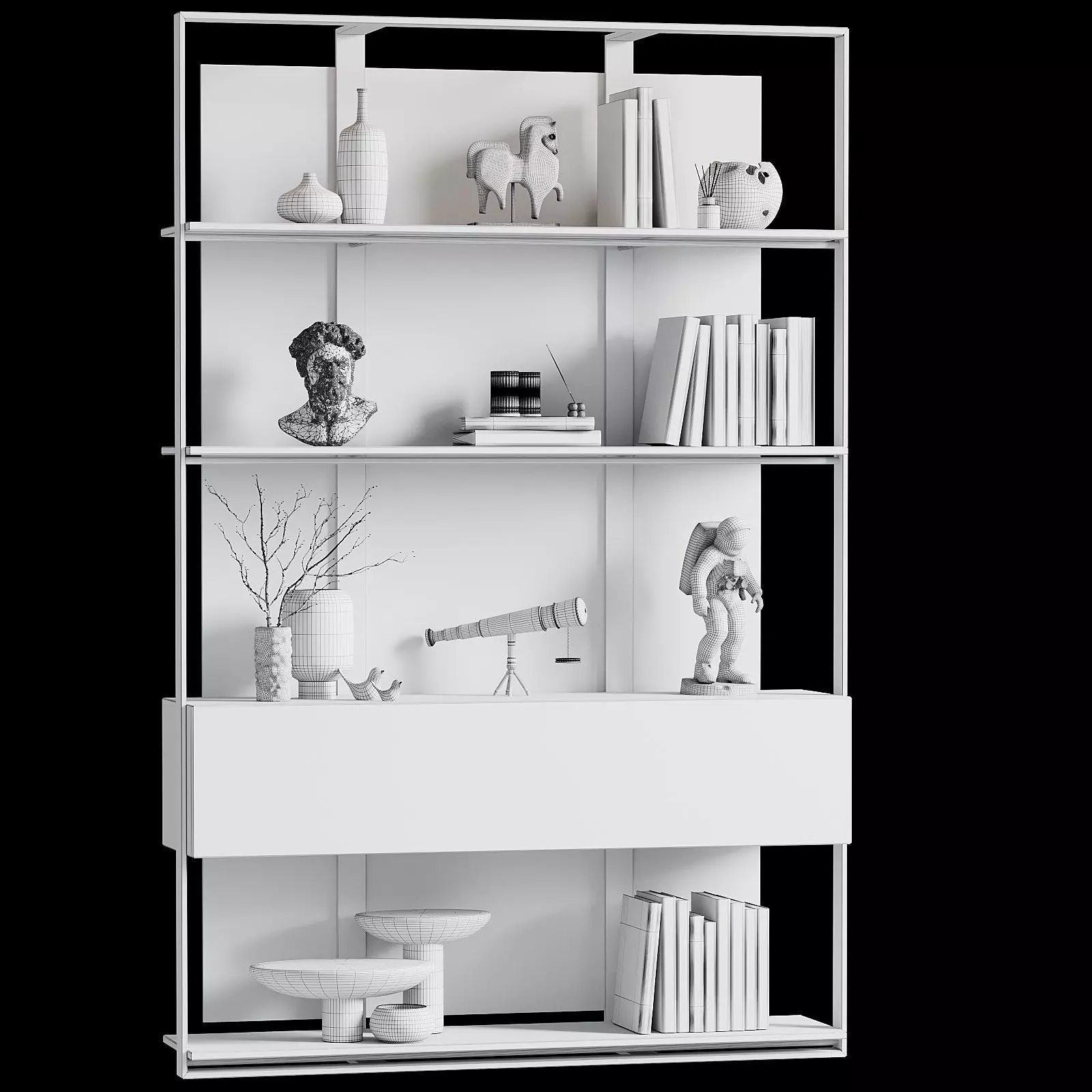 Shelves Decorative - Rack Set 25 3D model_4