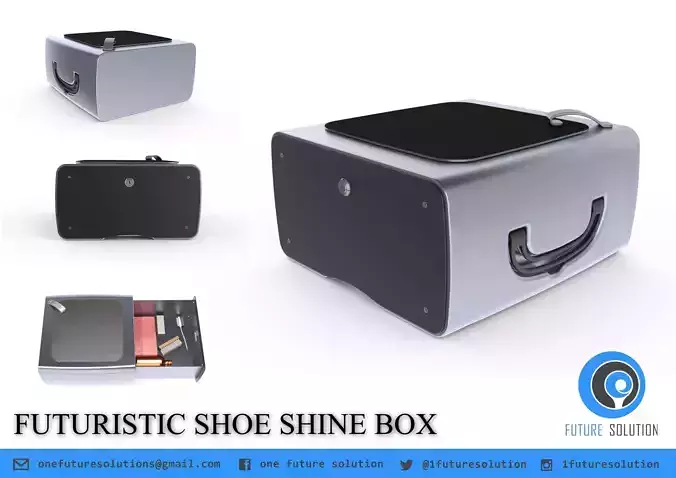 Futuristic Shoe Shine Box Free 3D model