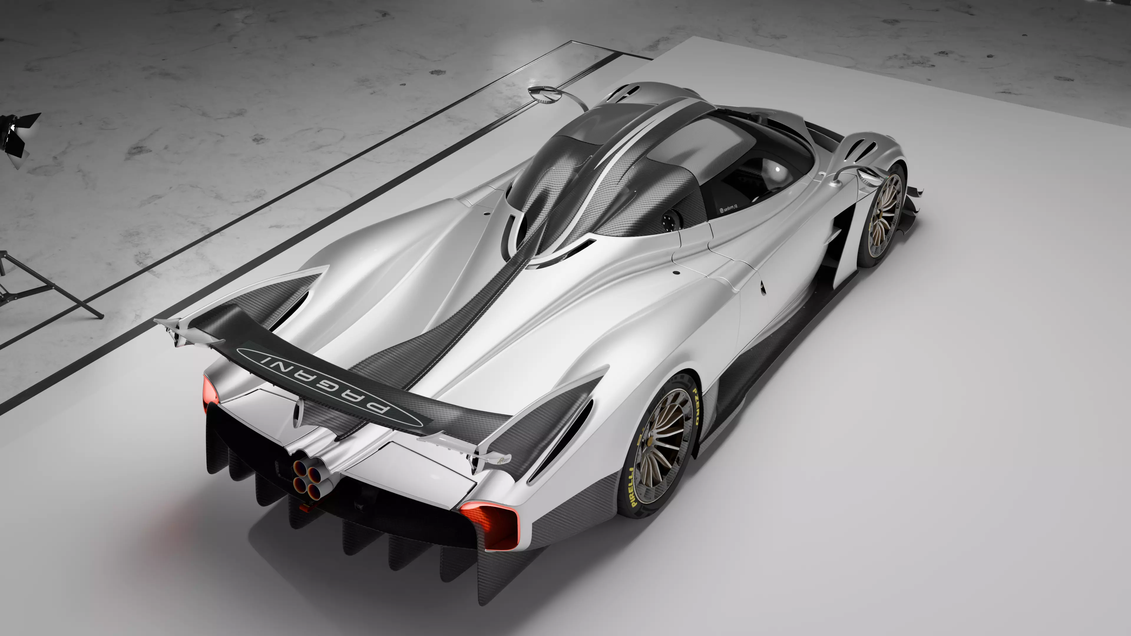 Pagani Huayra R Evo Roadster Low-poly 3D model_8