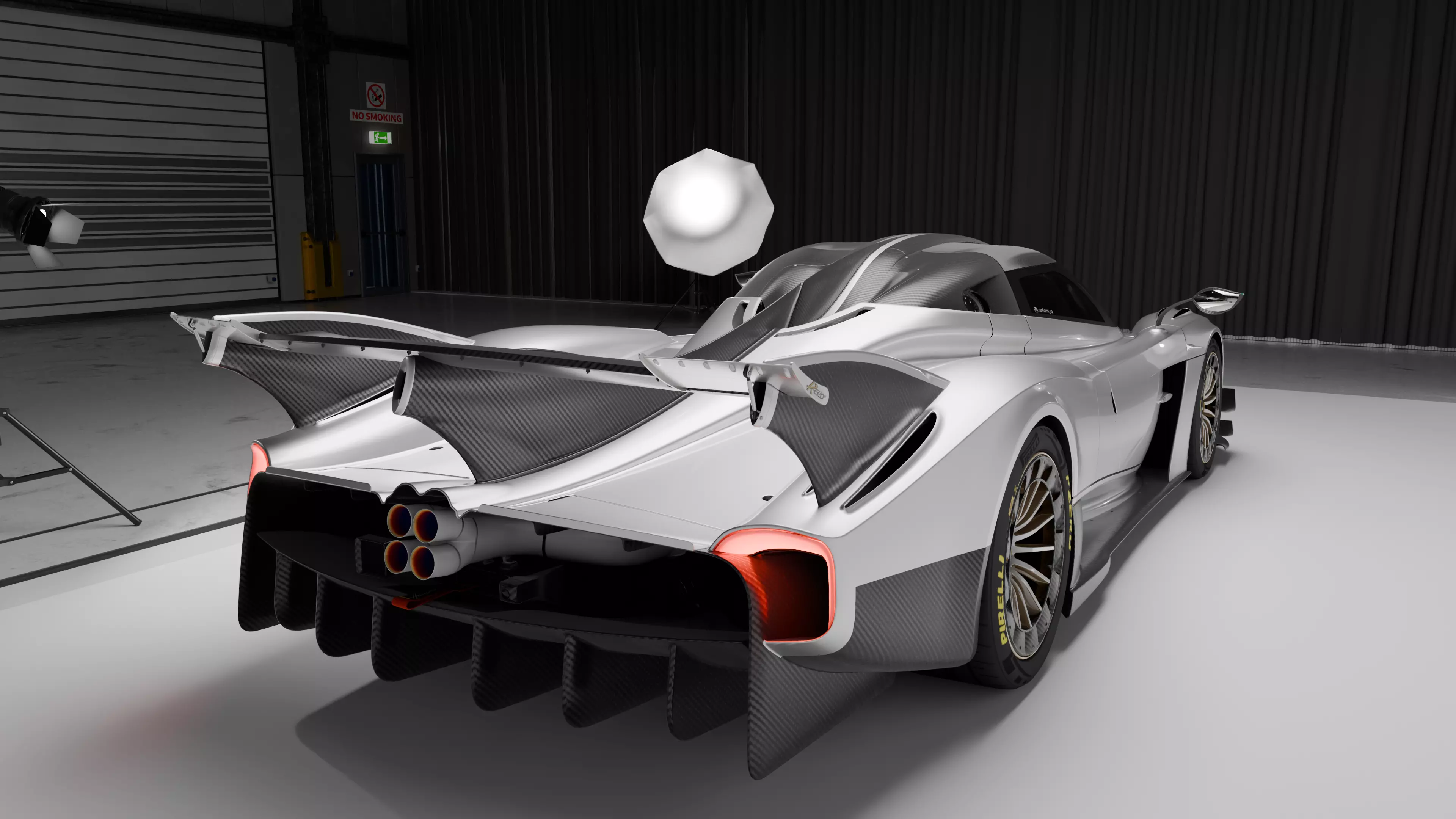 Pagani Huayra R Evo Roadster Low-poly 3D model_11