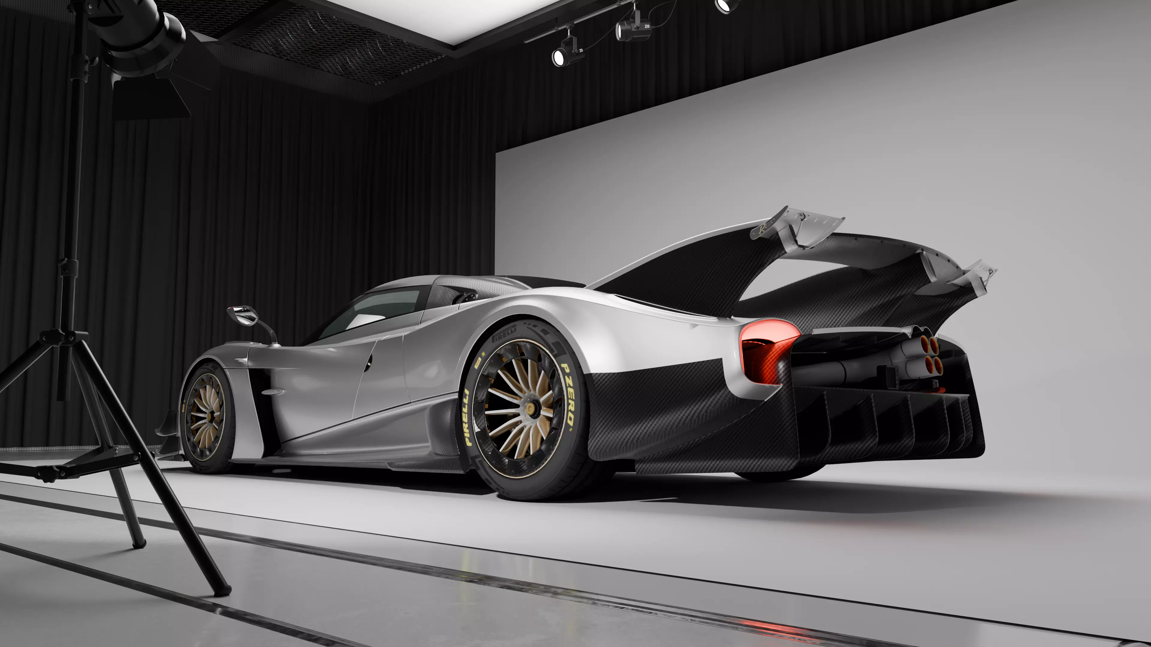 Pagani Huayra R Evo Roadster Low-poly 3D model_5