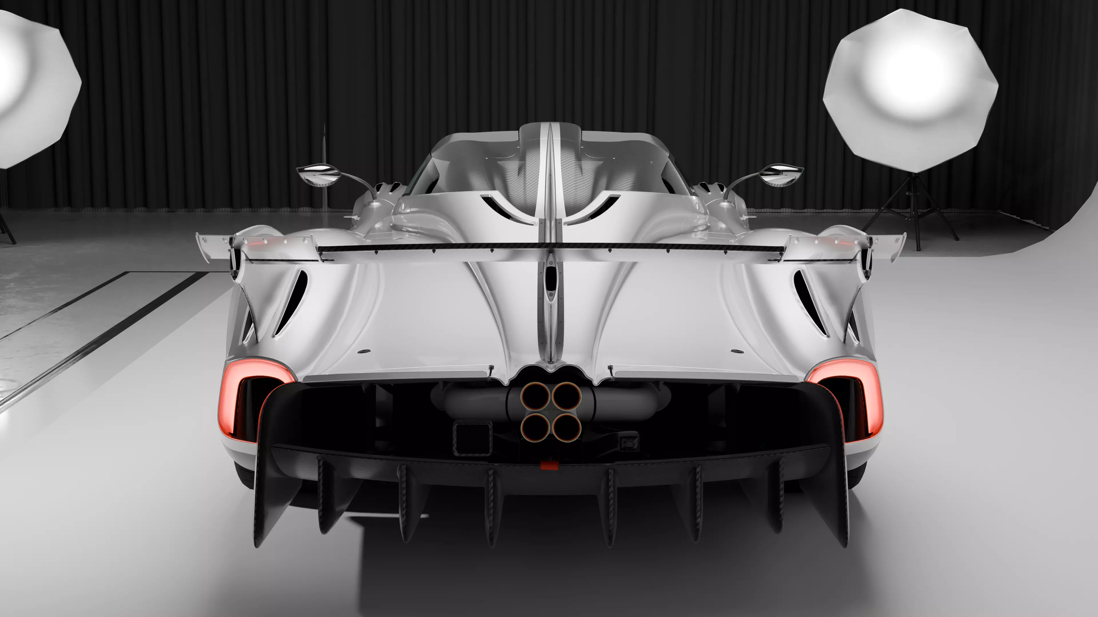 Pagani Huayra R Evo Roadster Low-poly 3D model_14