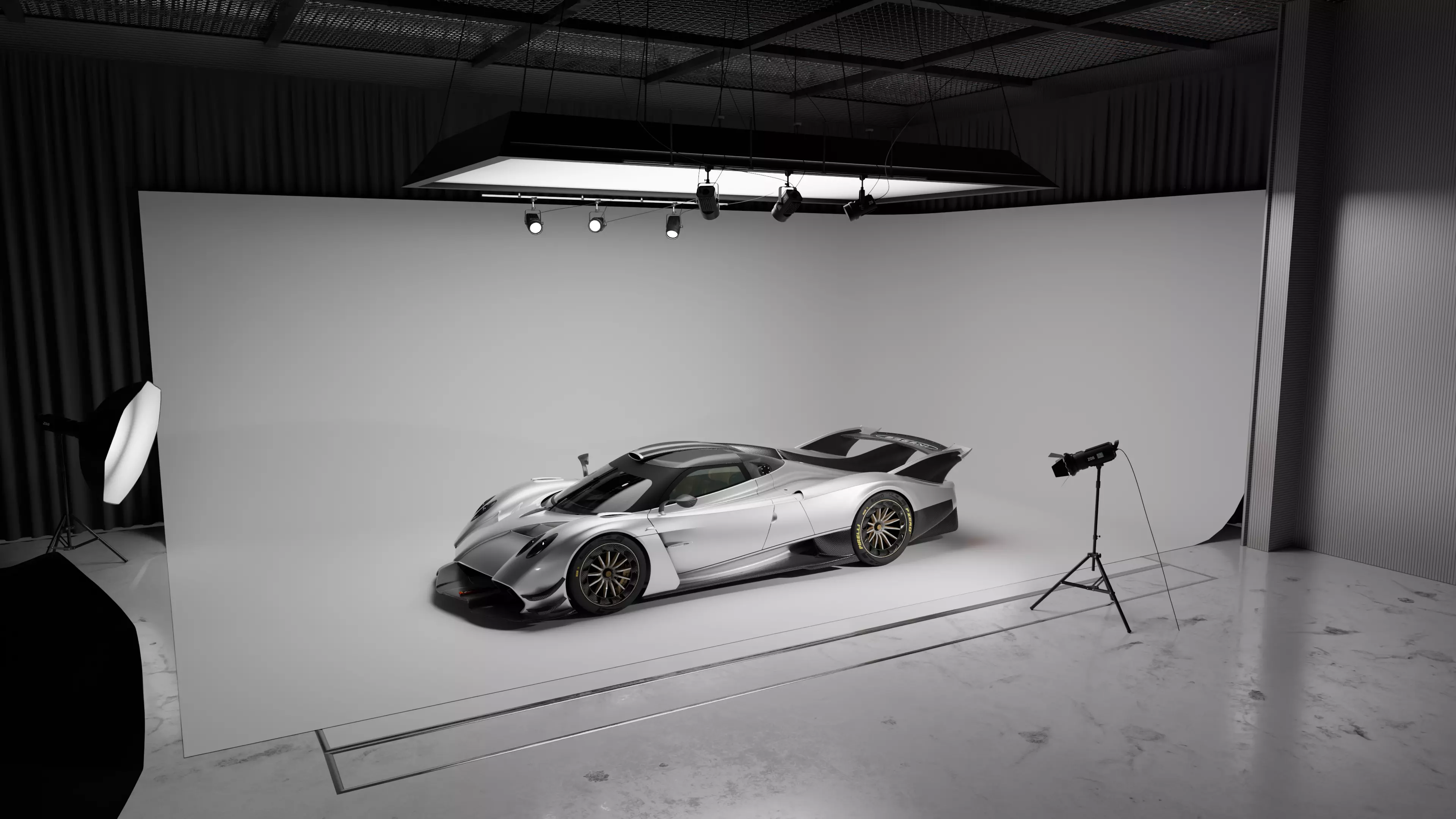 Pagani Huayra R Evo Roadster Low-poly 3D model_7