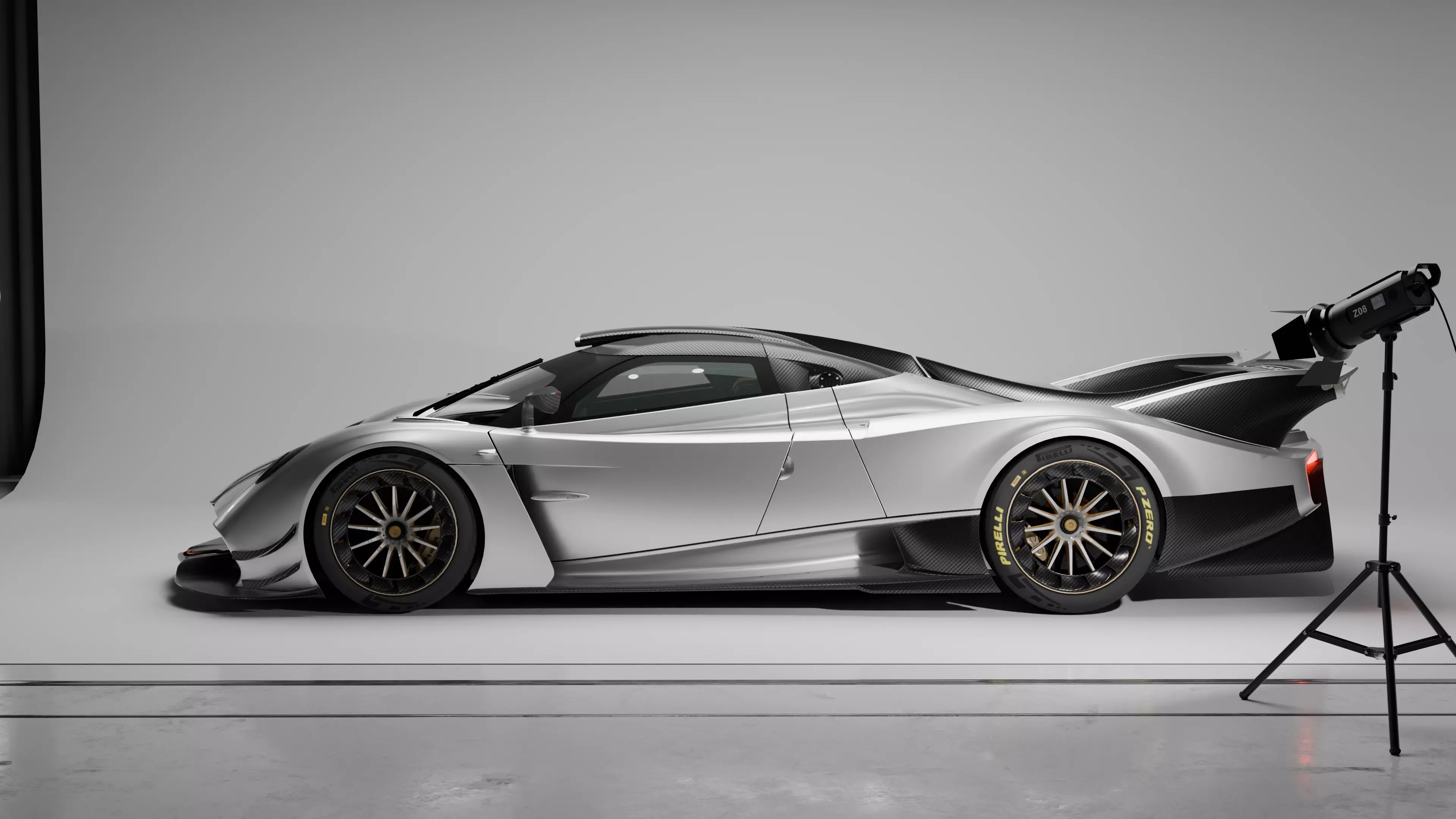 Pagani Huayra R Evo Roadster Low-poly 3D model_2