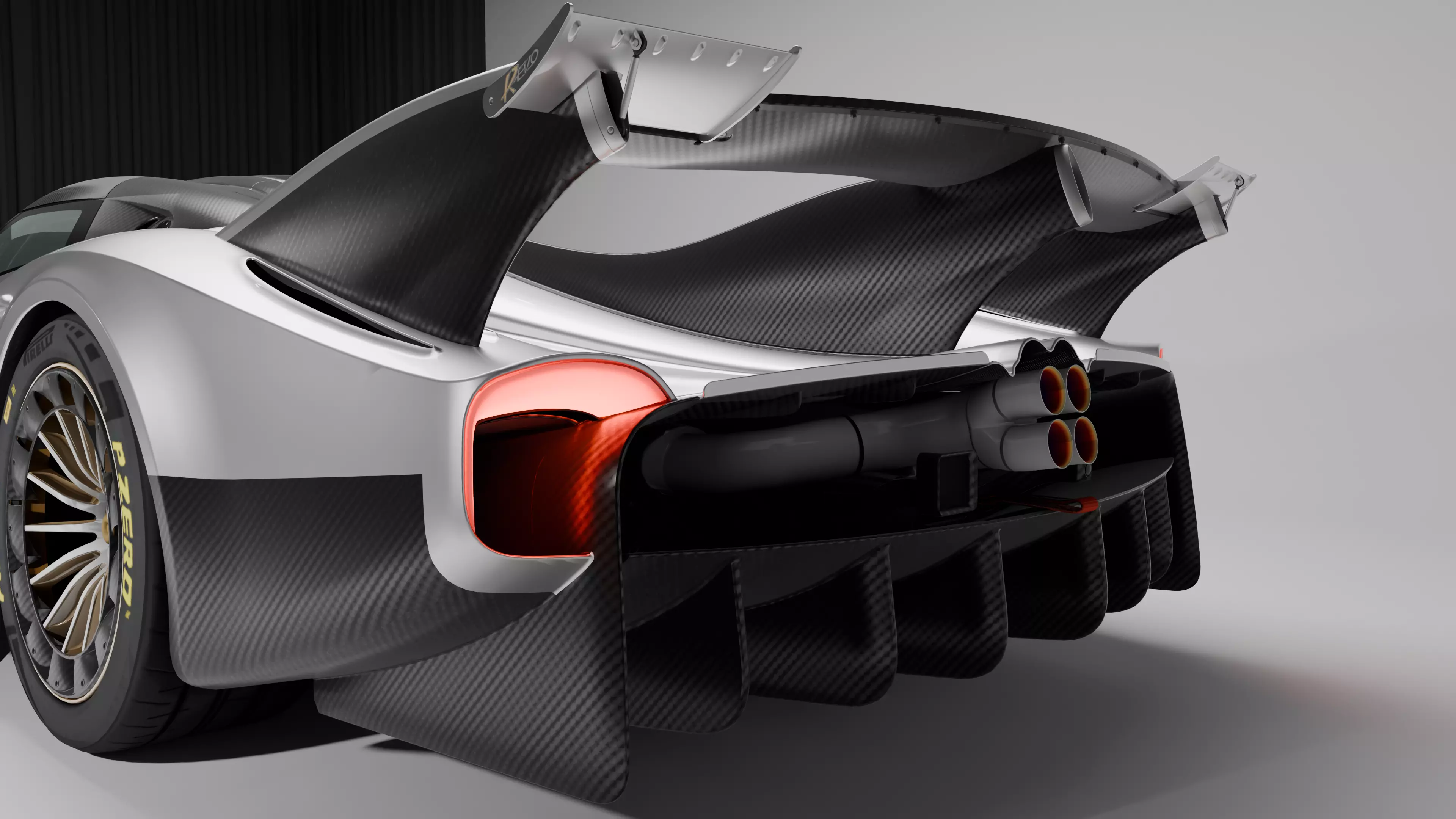 Pagani Huayra R Evo Roadster Low-poly 3D model_6