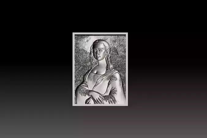 Mona Lisa Model STL for 3D Printing and CNC Carving