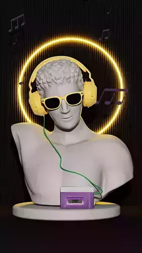 Retro Marble Bust Set