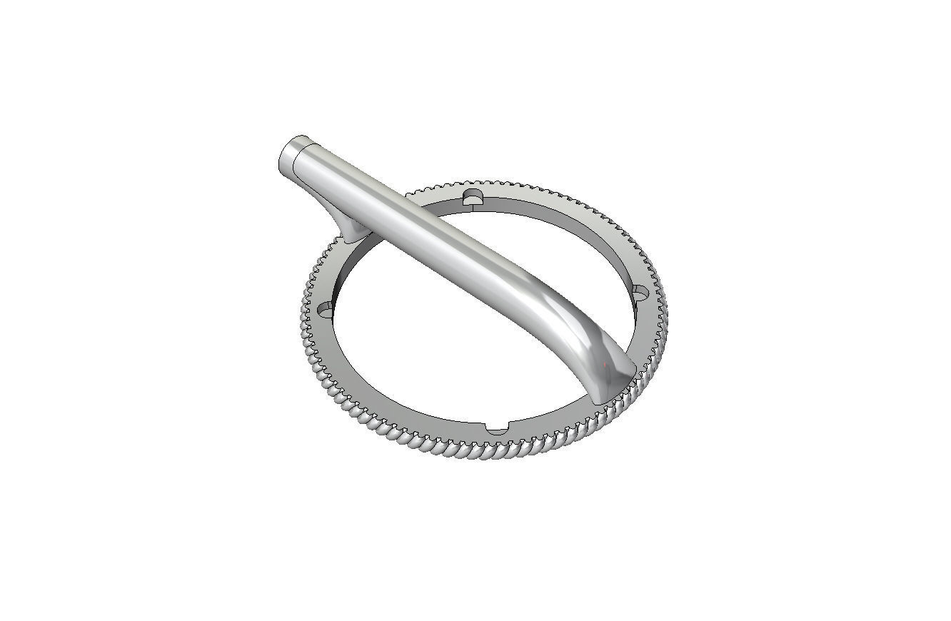 Wedding ring with round gemstones 004 3D print model_7