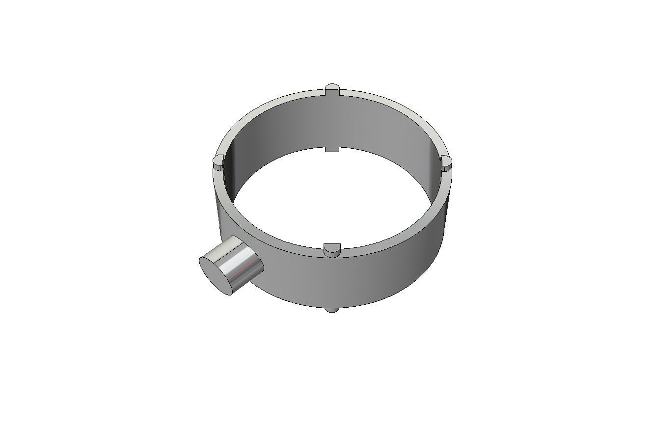 Wedding ring with round gemstones 004 3D print model_9