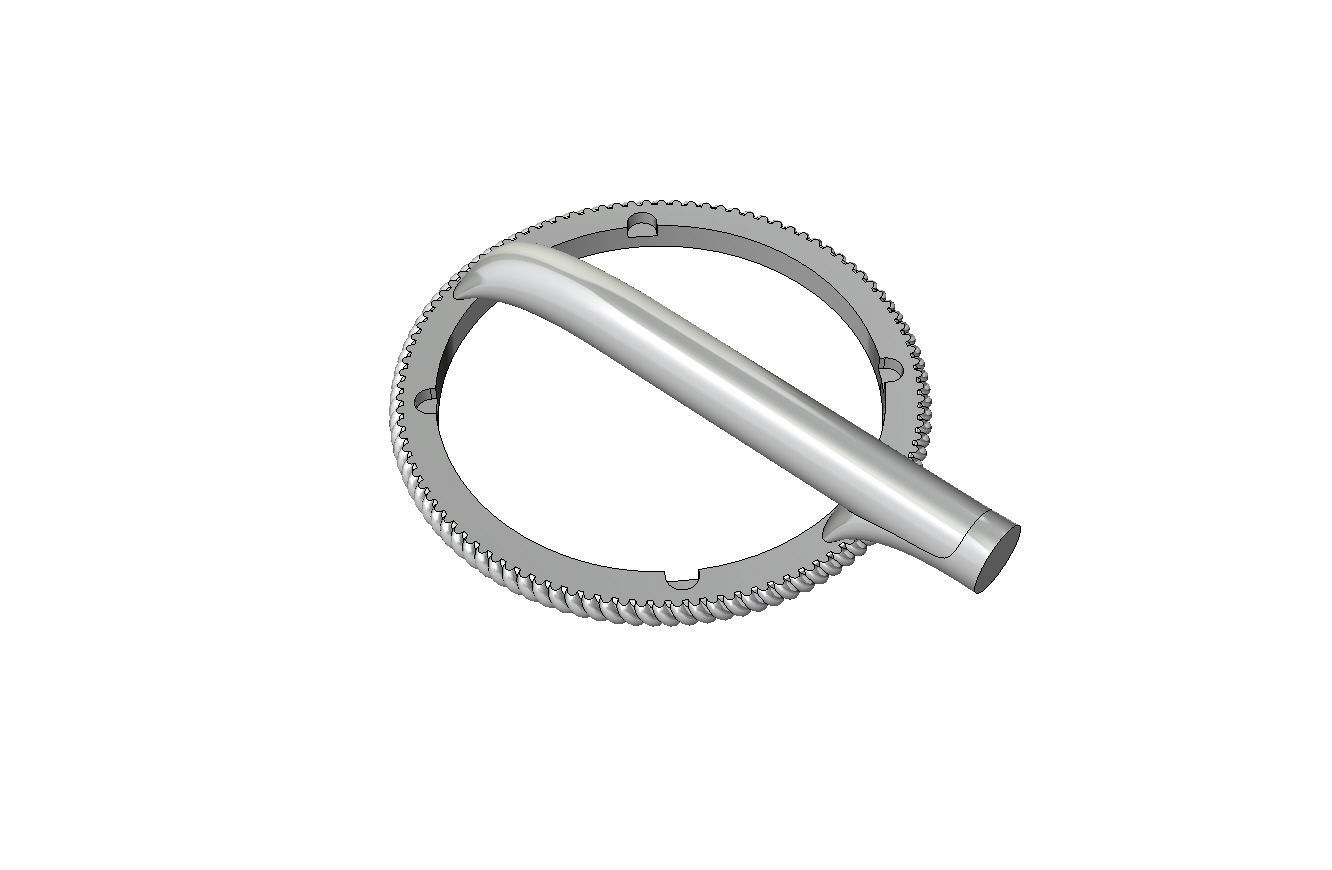 Wedding ring with round gemstones 004 3D print model_8