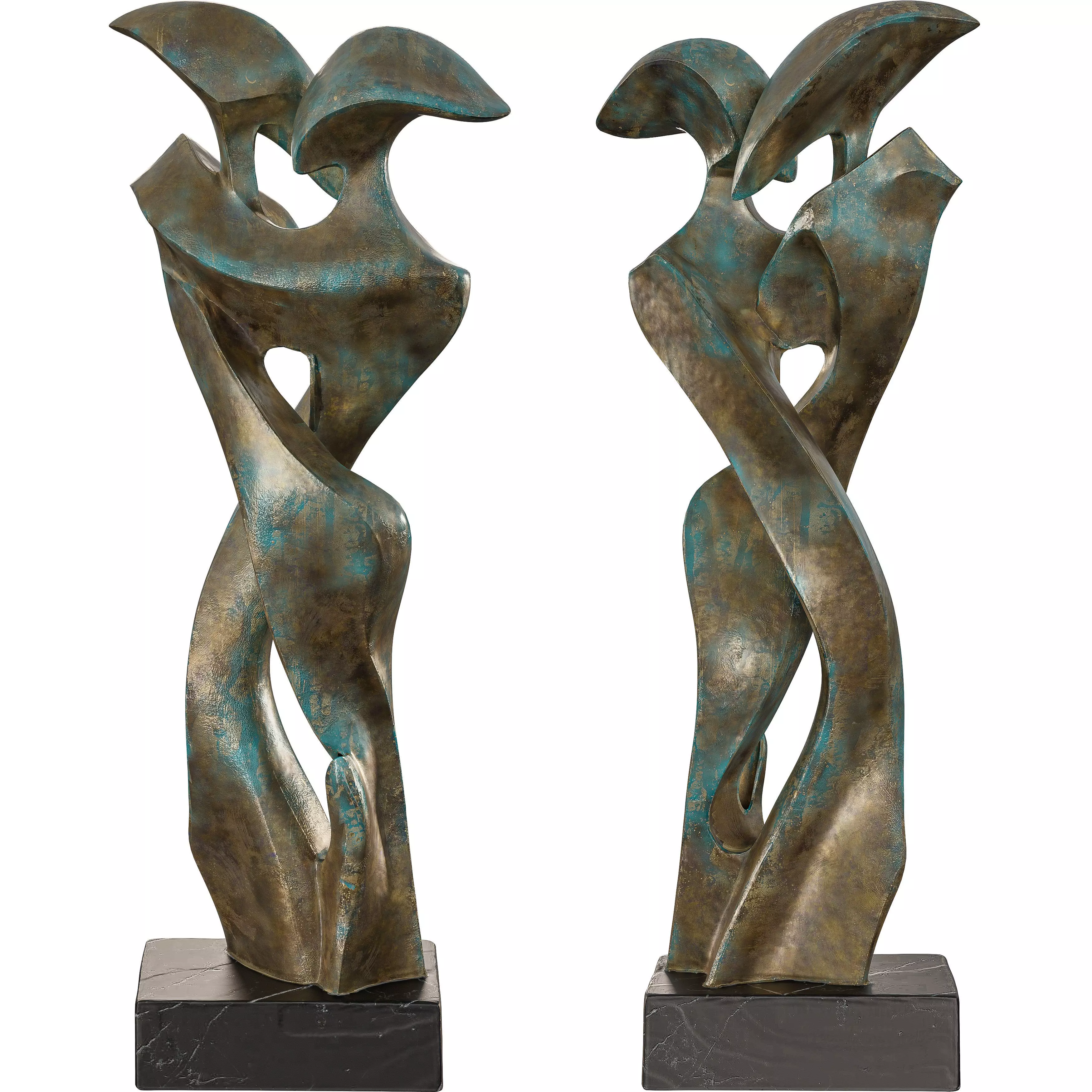 Antique Modern Abstract Embrace in Bronze  3D model_2