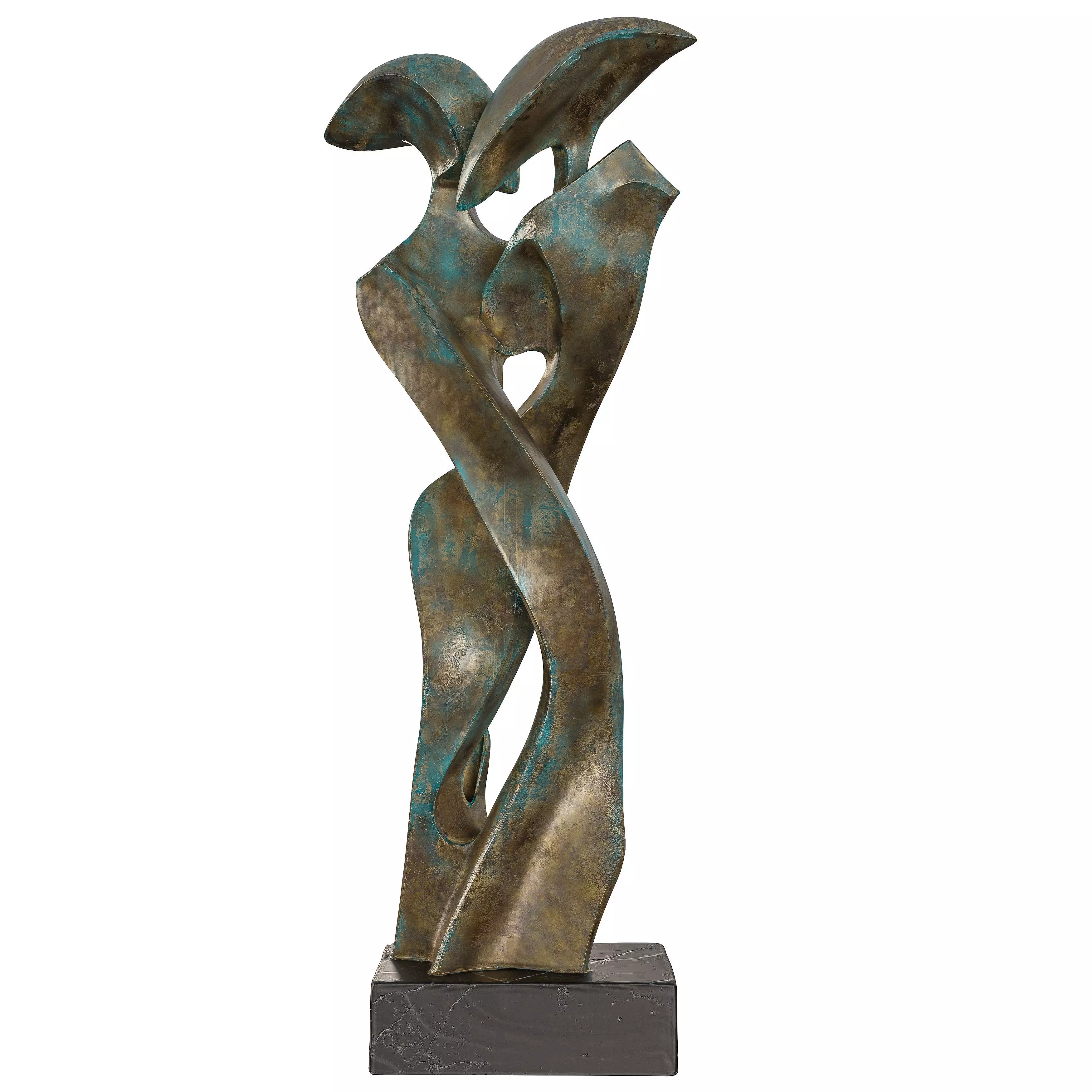 Antique Modern Abstract Embrace in Bronze  3D model_3
