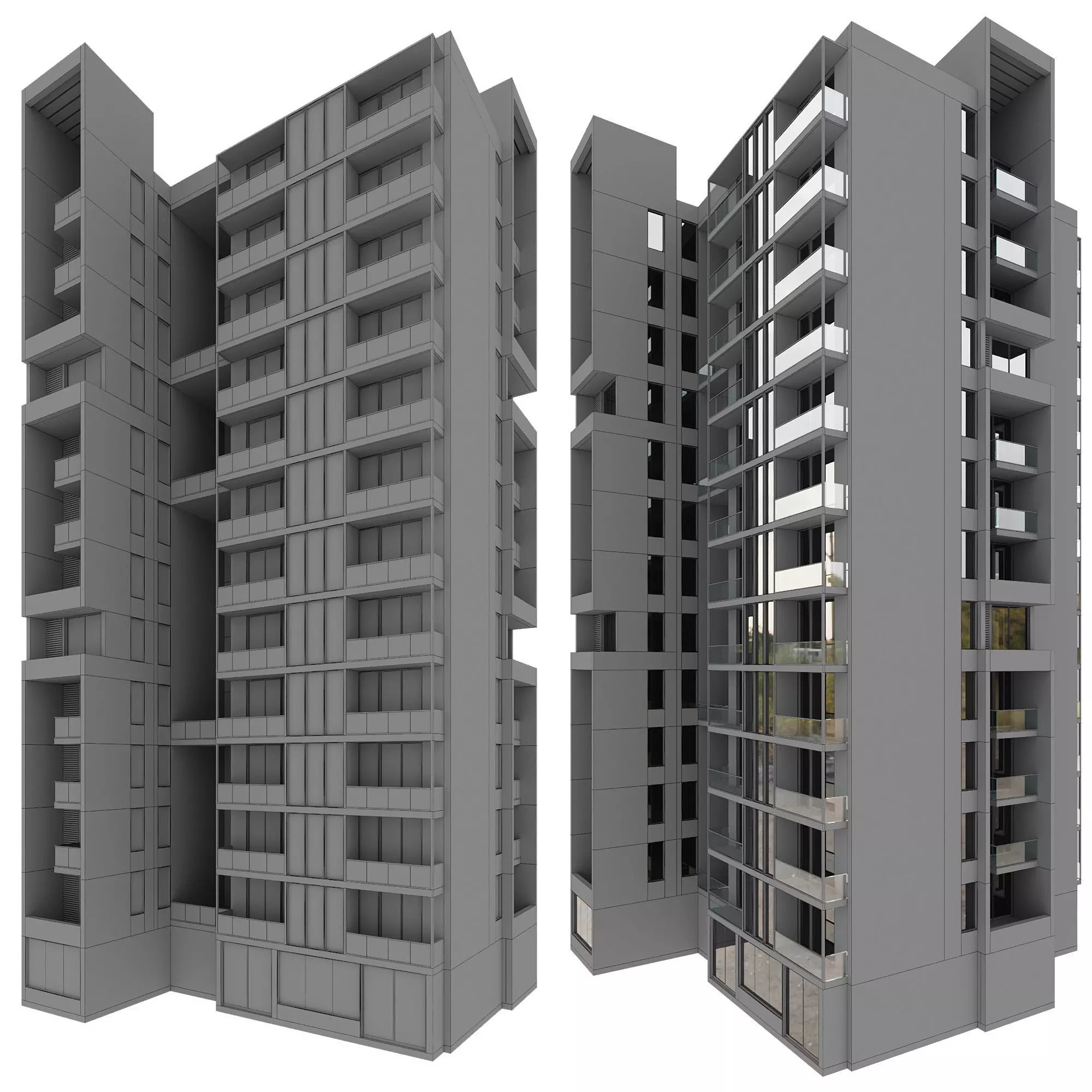 RESIDENTIAL BUILDING NO99 A 3D model_13