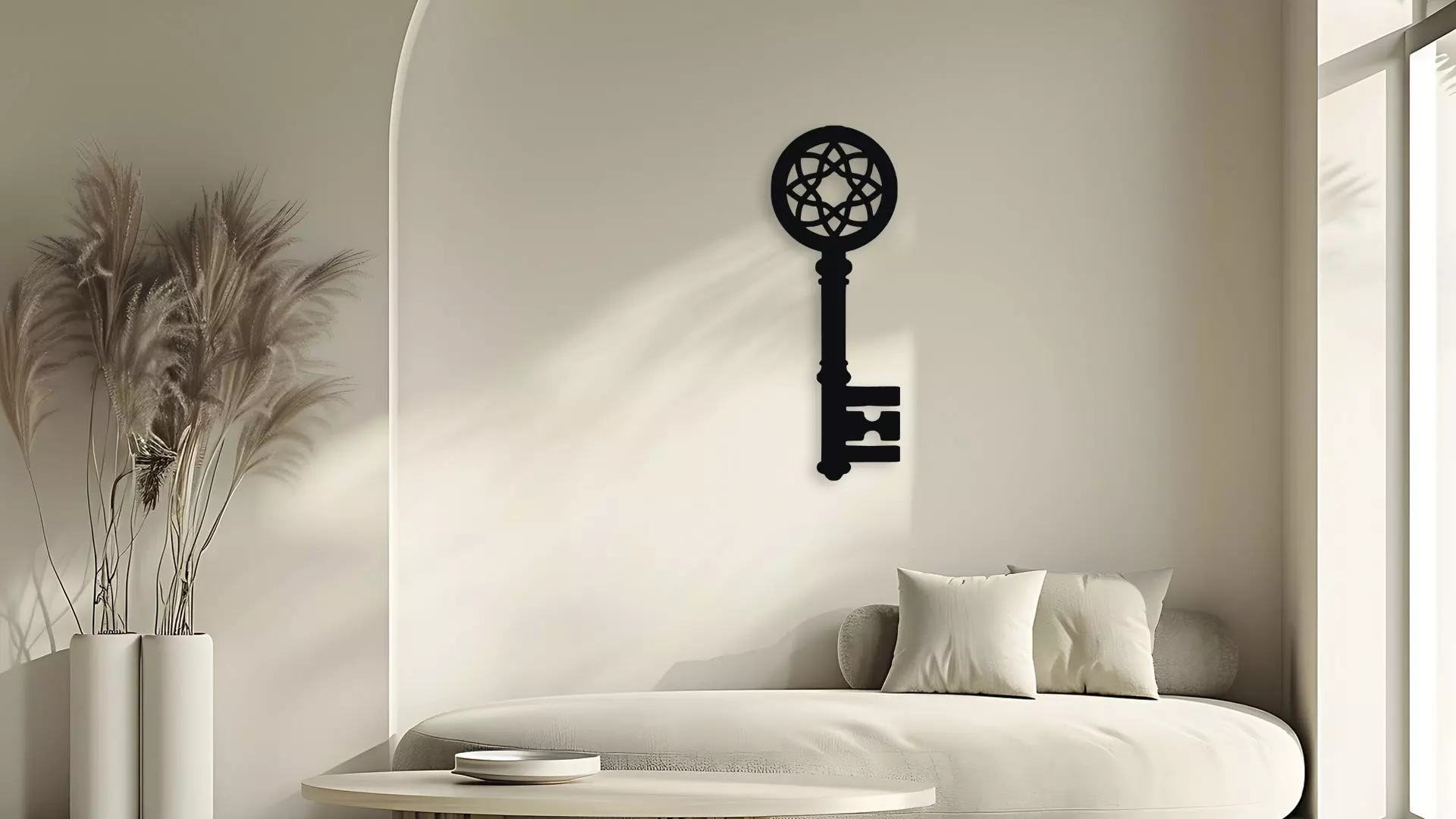 Ornate Vintage Skeleton Key Wall Art Digital Download 3D model_5