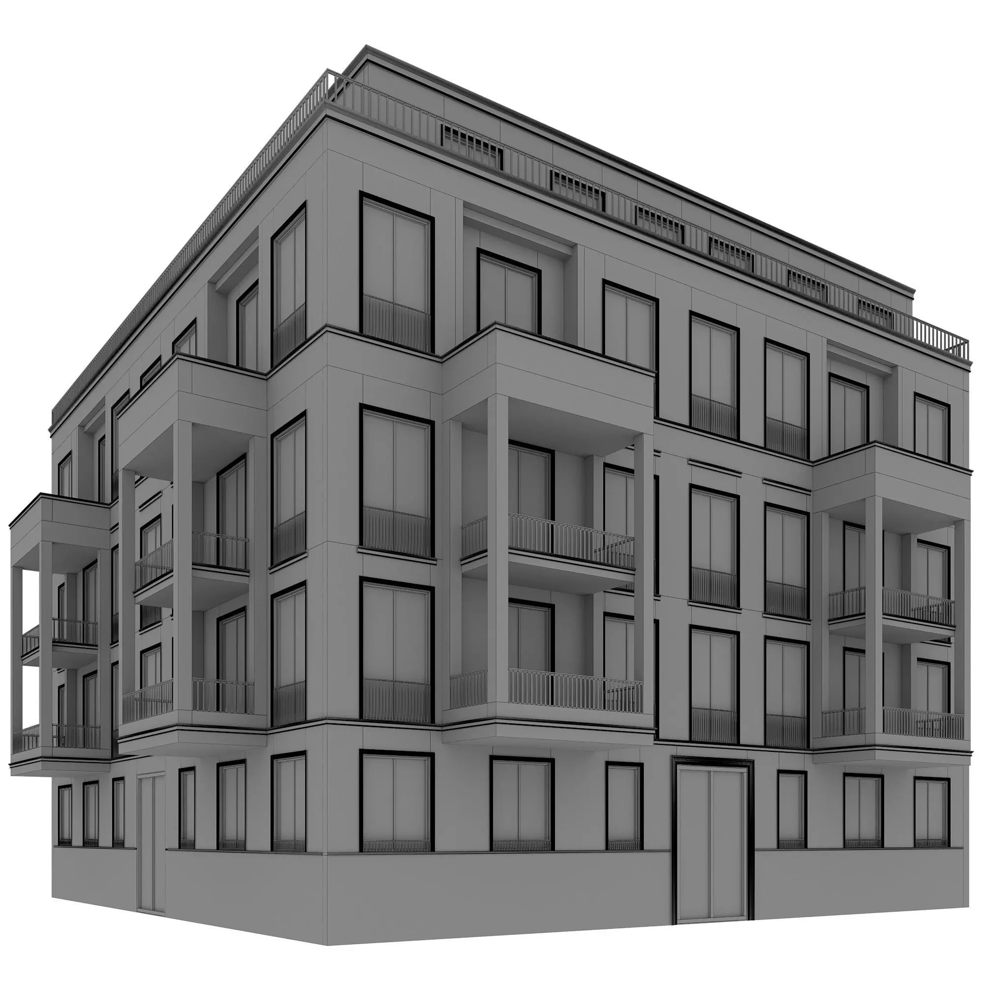 RESIDENTIAL BUILDING NO96 A 3D model_12