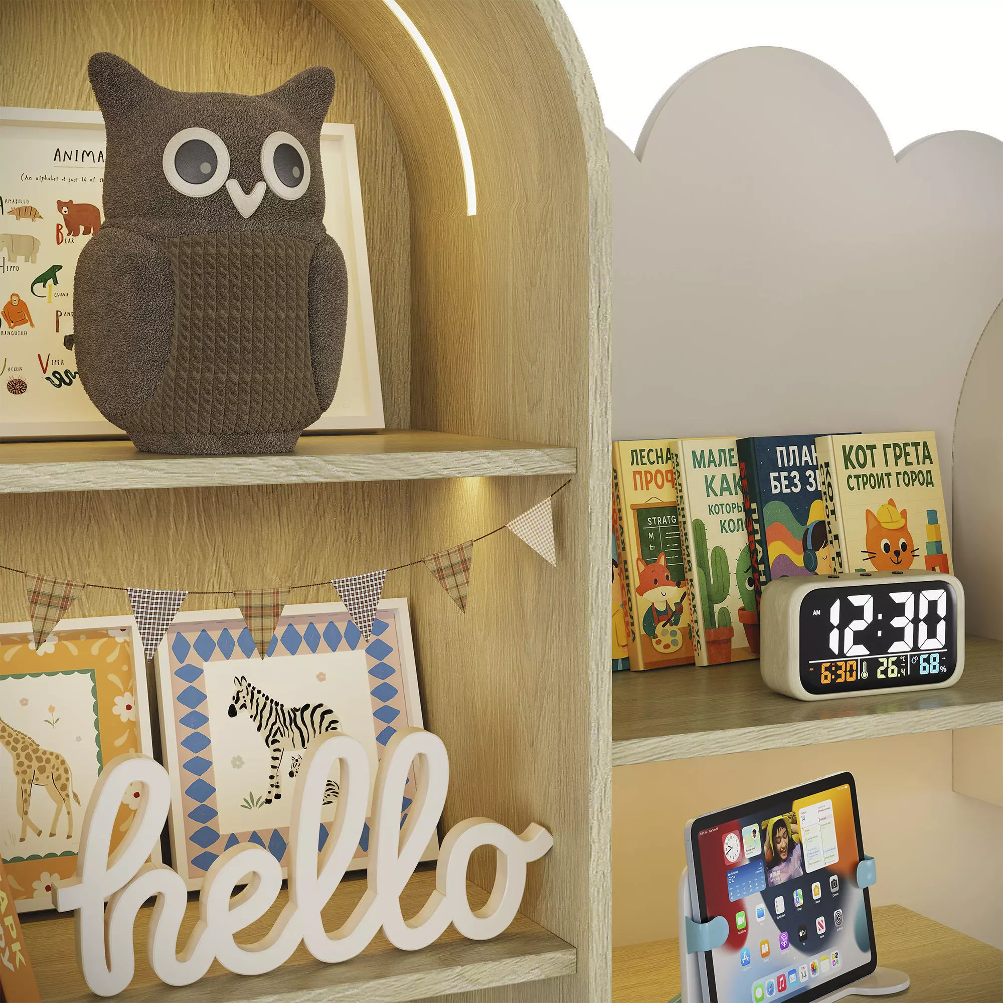 Childrens furniture with toys and decor 02 3D model_1